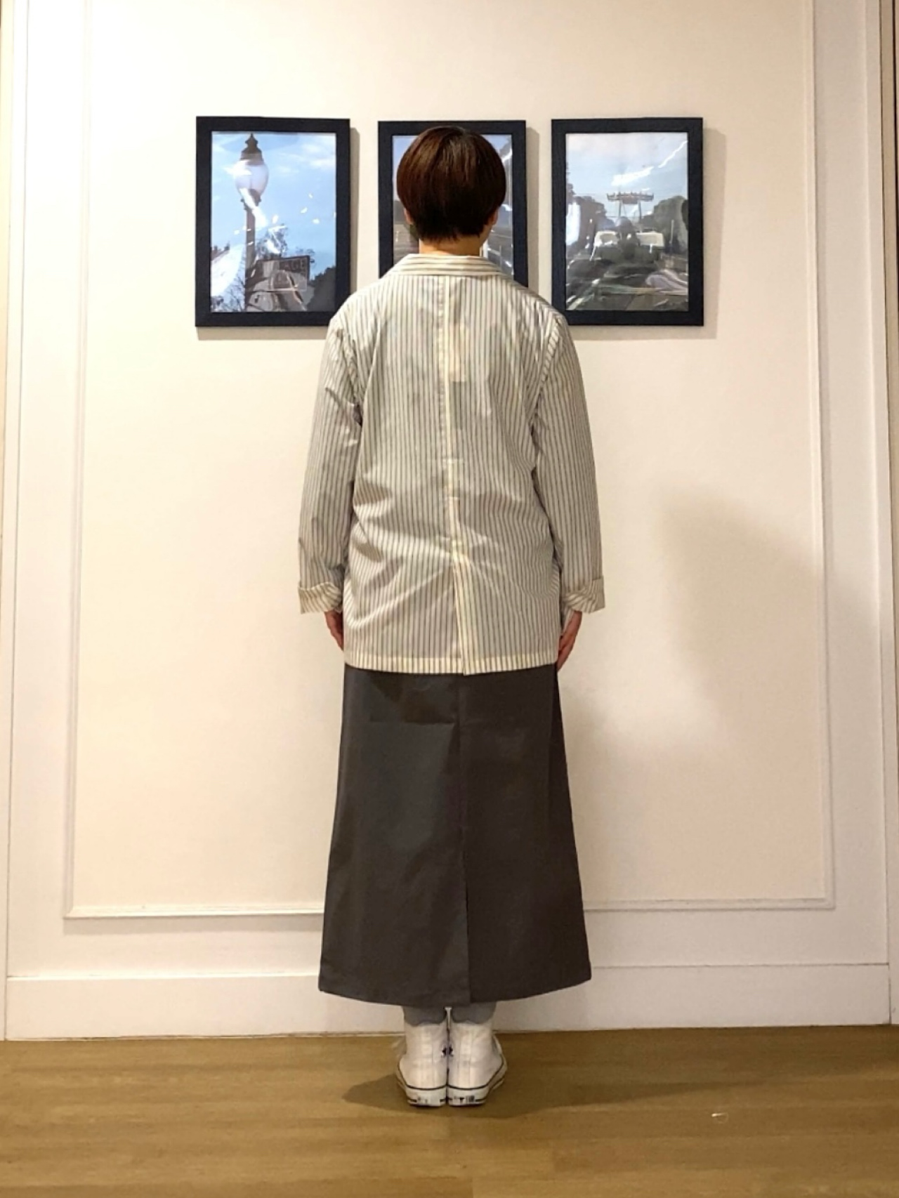 Hiroさんの「Dessin｜【セットアップ可/洗える】ストライプシャツジャケット」を使ったコーディネート