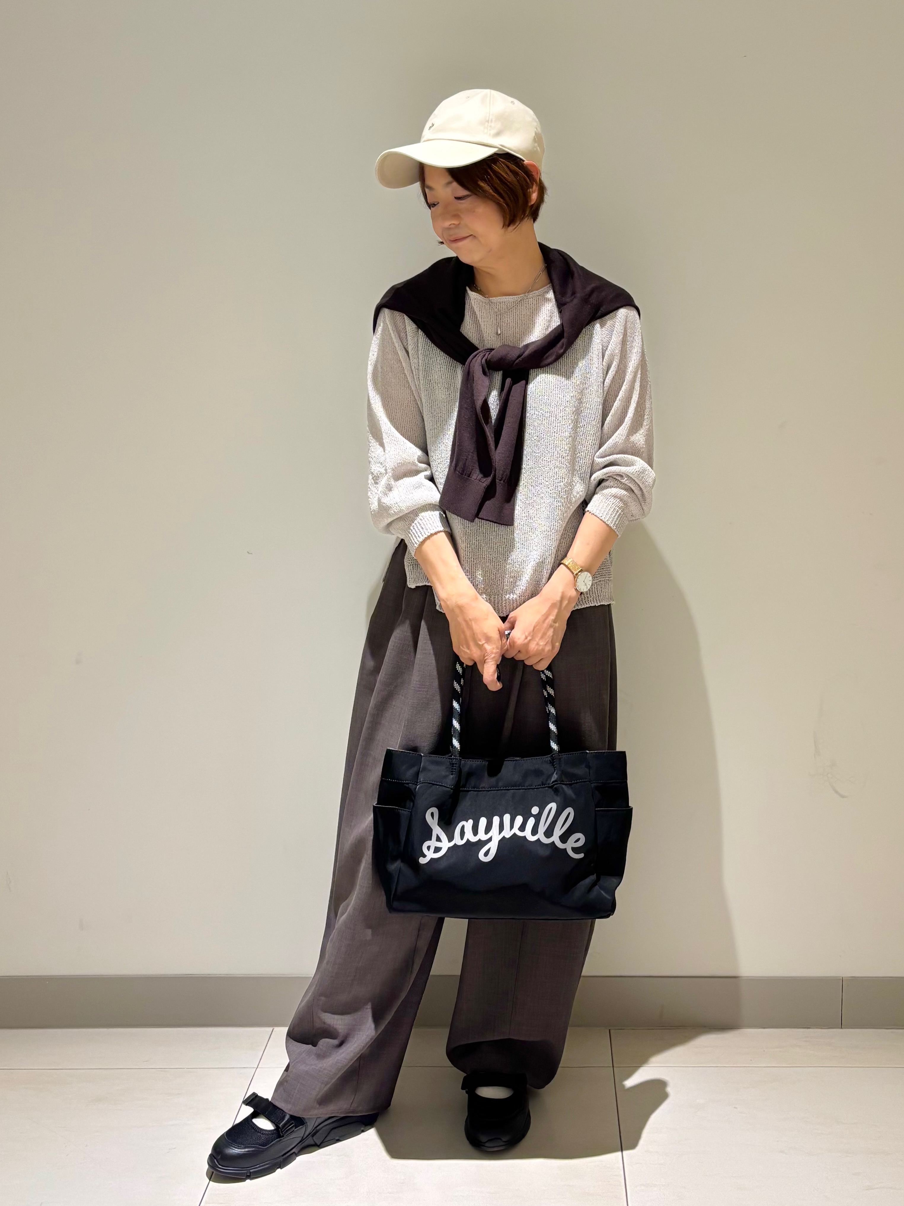 Haruさんの「Dessin｜【UVカット/接触冷感】カーヴィシルエットパンツ」を使ったコーディネート