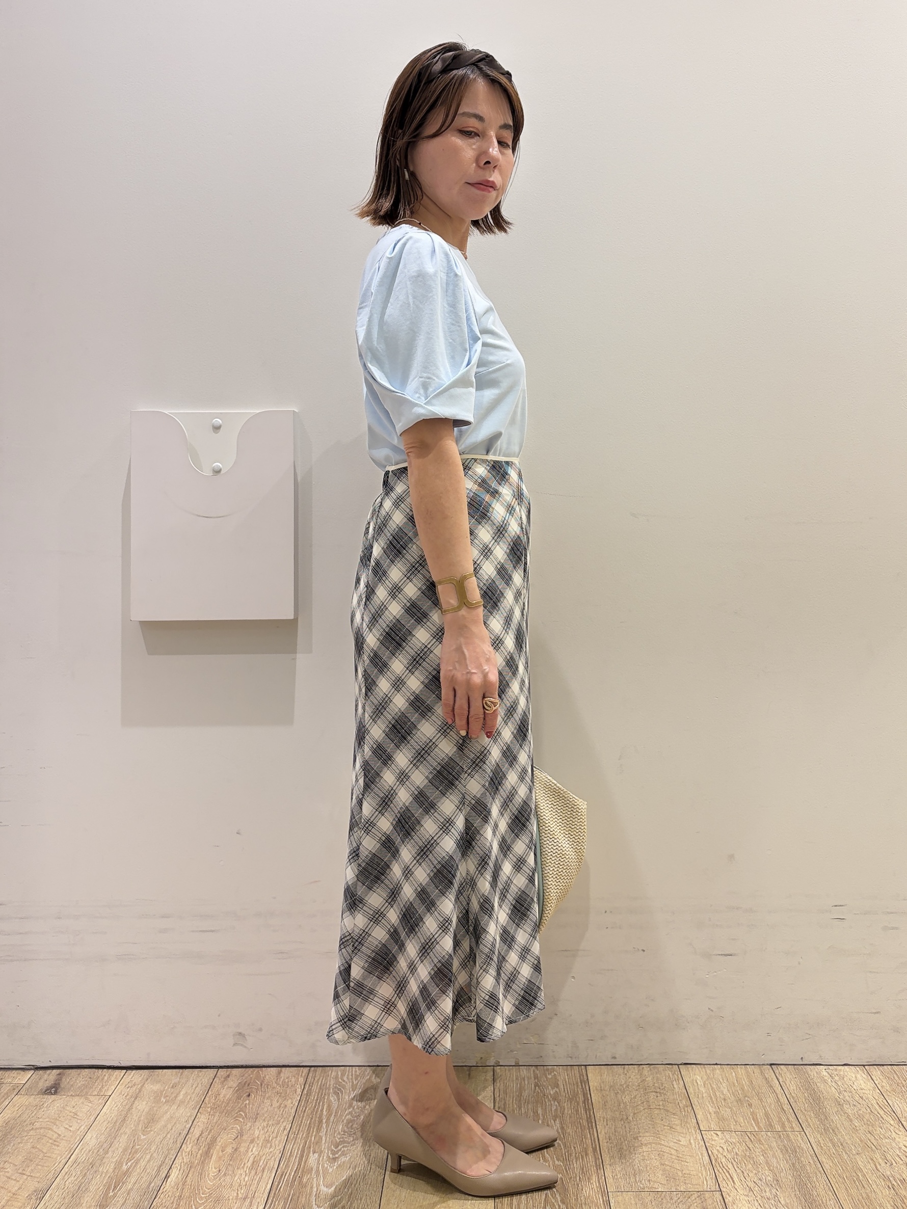 YUKOさんの「index｜《再入荷》ダブルブレストテーラードジャケット【接触冷感／吸水速乾／イージーアイロン／防シワ／洗濯機O」を使ったコーディネート