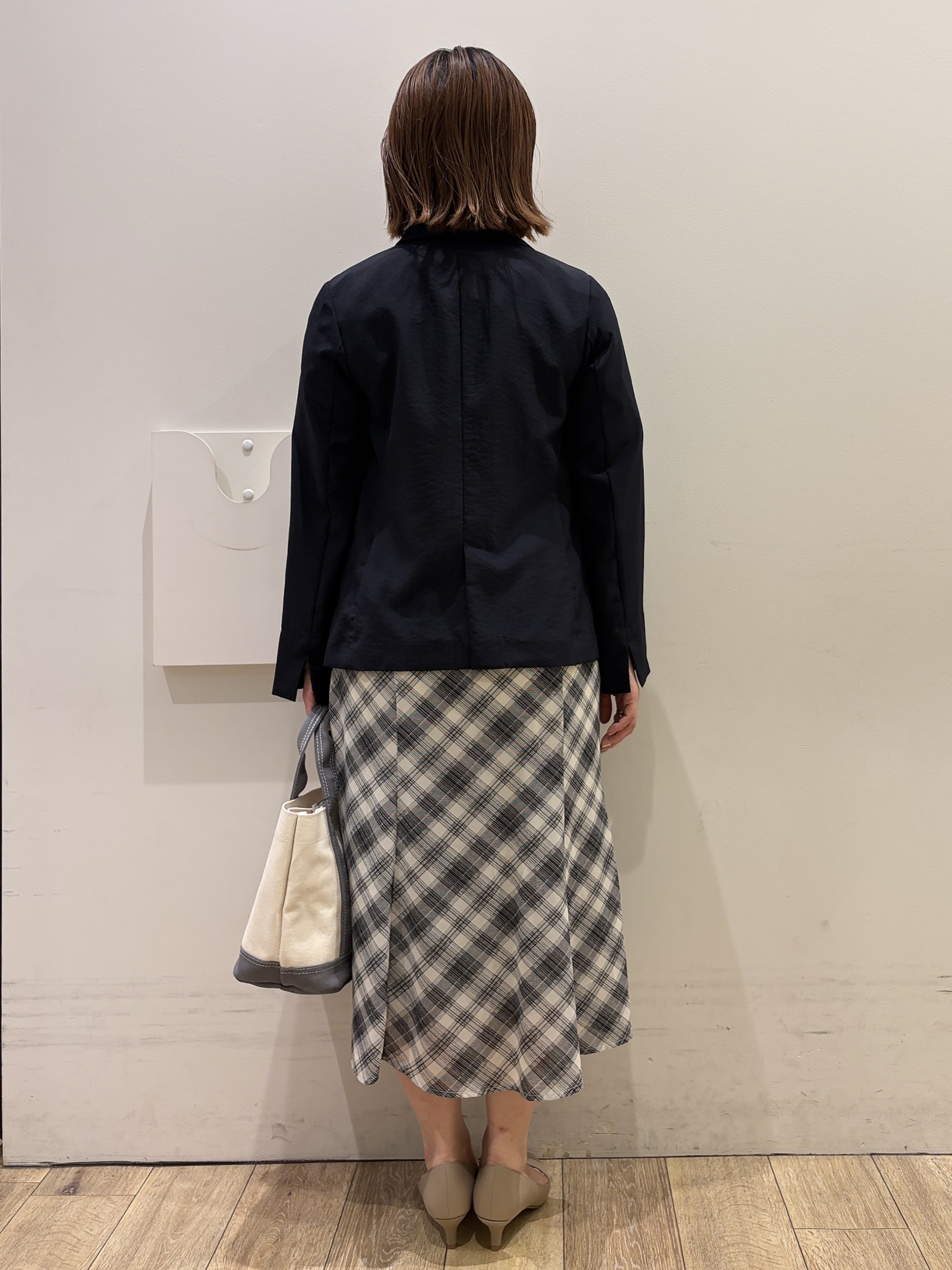 YUKOさんの「index｜《再入荷》ダブルブレストテーラードジャケット【接触冷感／吸水速乾／イージーアイロン／防シワ／洗濯機O」を使ったコーディネート