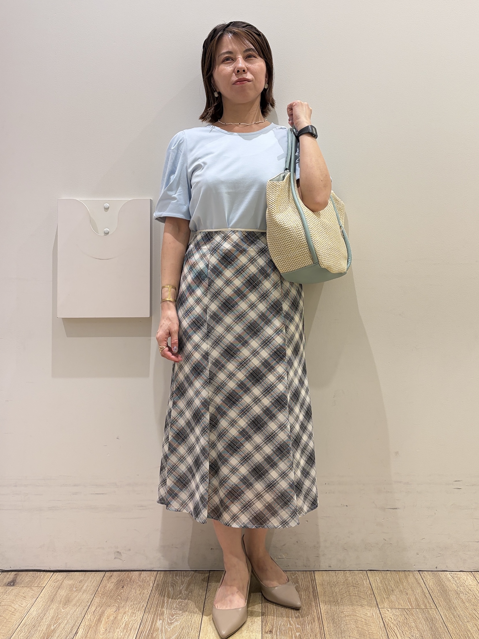 YUKOさんの「index｜《再入荷》ダブルブレストテーラードジャケット【接触冷感／吸水速乾／イージーアイロン／防シワ／洗濯機O」を使ったコーディネート
