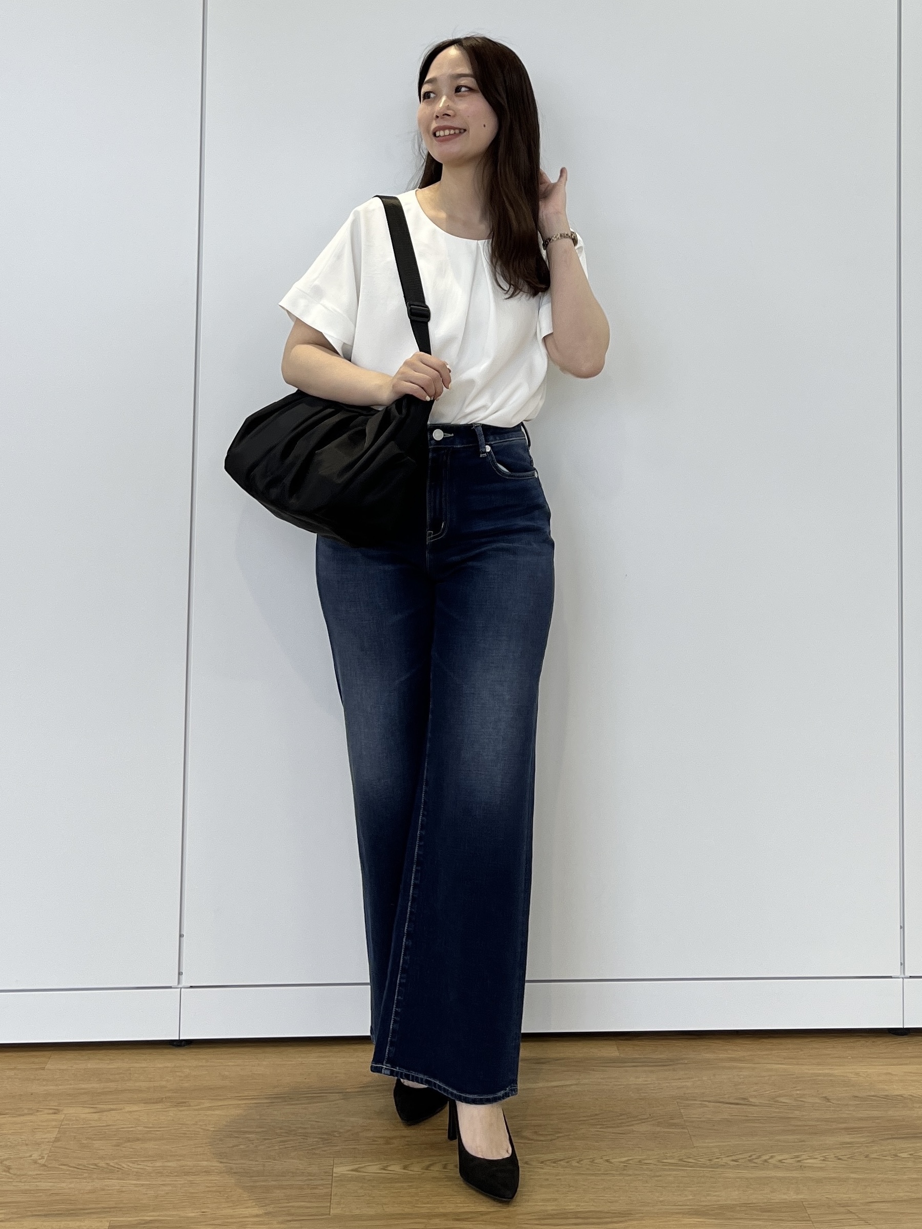 Saekoさんの「UNTITLED｜【セットアップ可/UVカット/前後2WAY】リラクシーフレンチスリーブブラウス」を使ったコーディネート