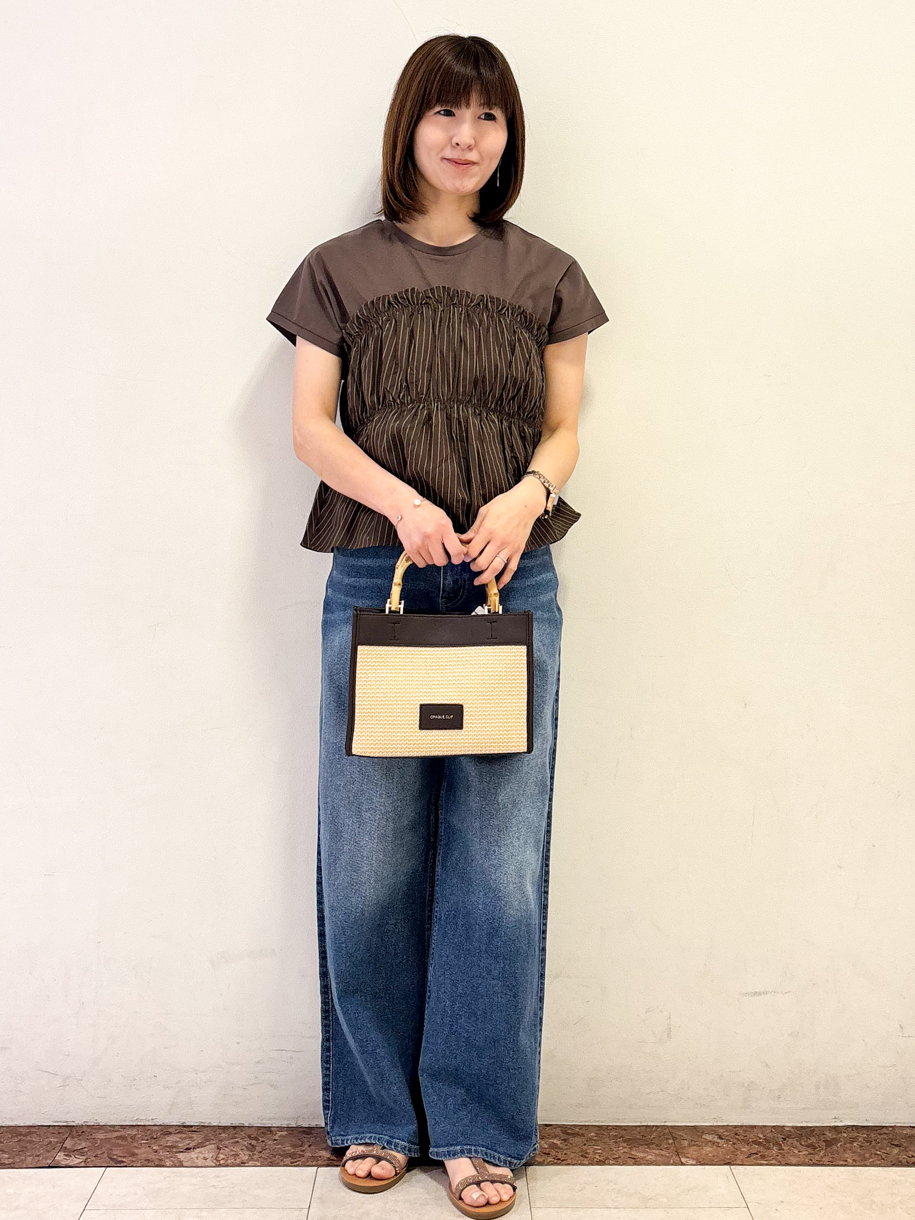 さいとうさんの「OPAQUE.CLIP｜ビスチェドッキングTシャツ【洗濯機OK】」を使ったコーディネート