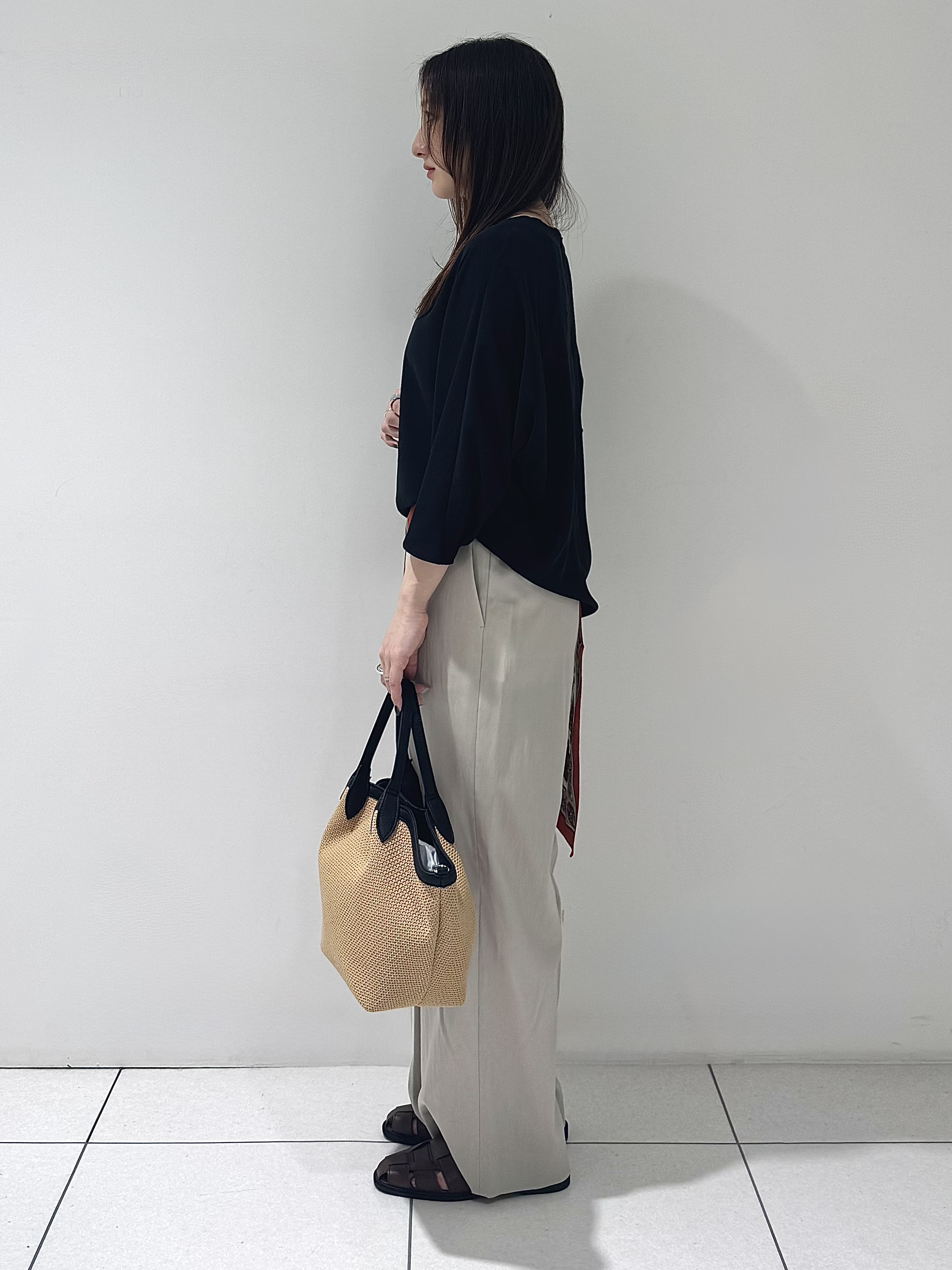 そんさんの「INDIVI｜【接触冷感／透湿／着る日傘】ドルマントップス」を使ったコーディネート