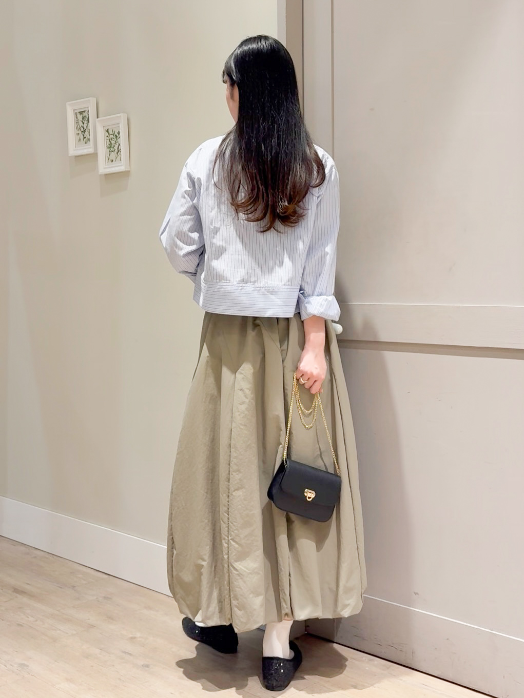 Mayuさんの「grove｜【イージーケア】麻混クロップドシャツ」を使ったコーディネート