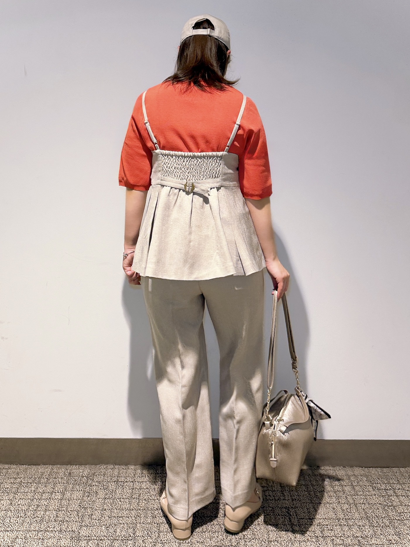 みーさんの「grove｜【カセット服】リネンライク ペプラムビスチェ」を使ったコーディネート