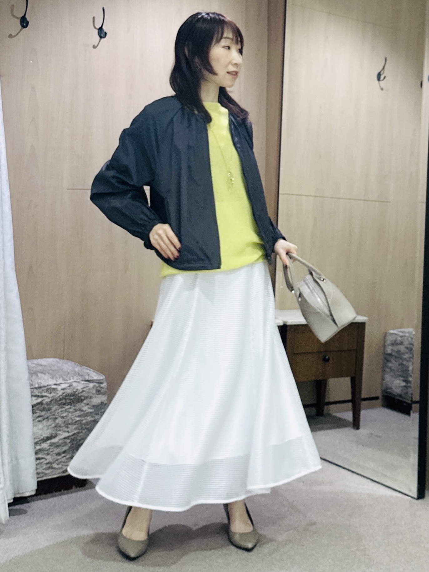 Miwaさんの「UNTITLED｜◆【セットアップ可/はっ水】シャイニータイプライターブルゾン」を使ったコーディネート