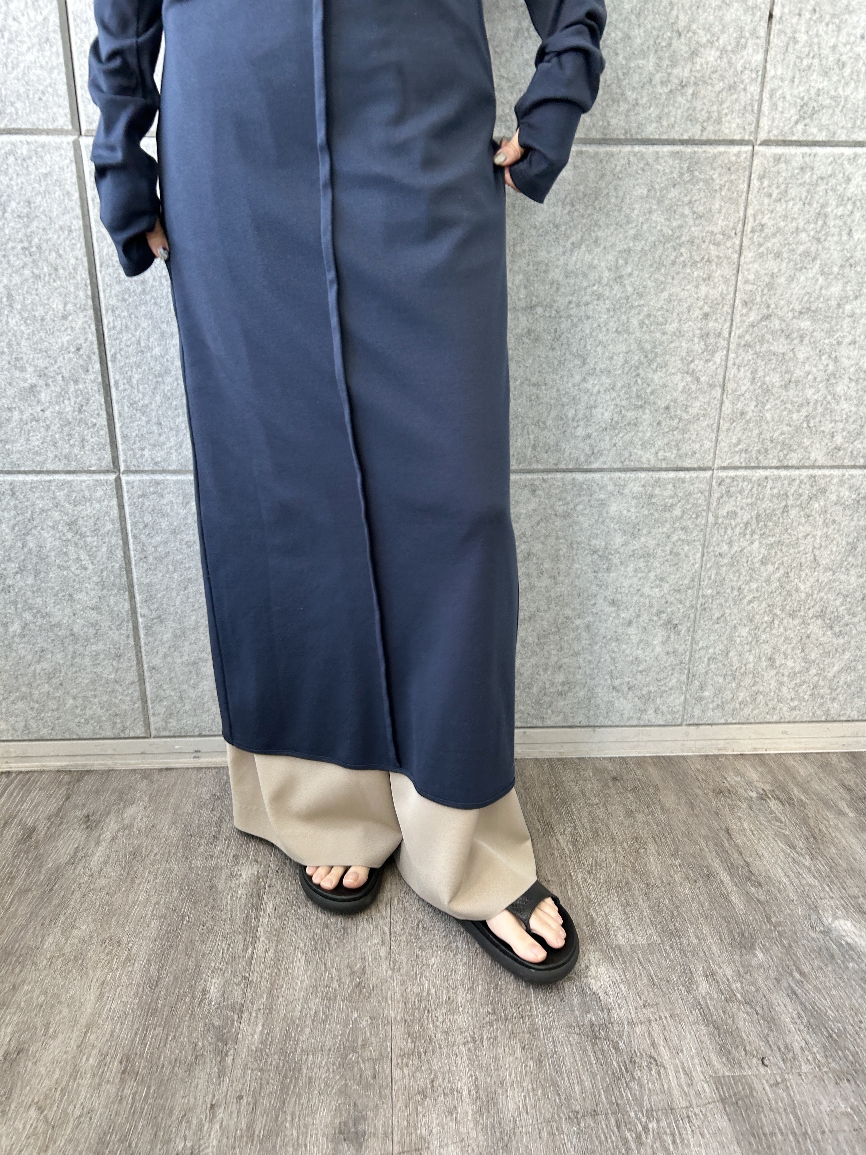 harunaさんの「CODE A｜arm cover square neck dress」を使ったコーディネート