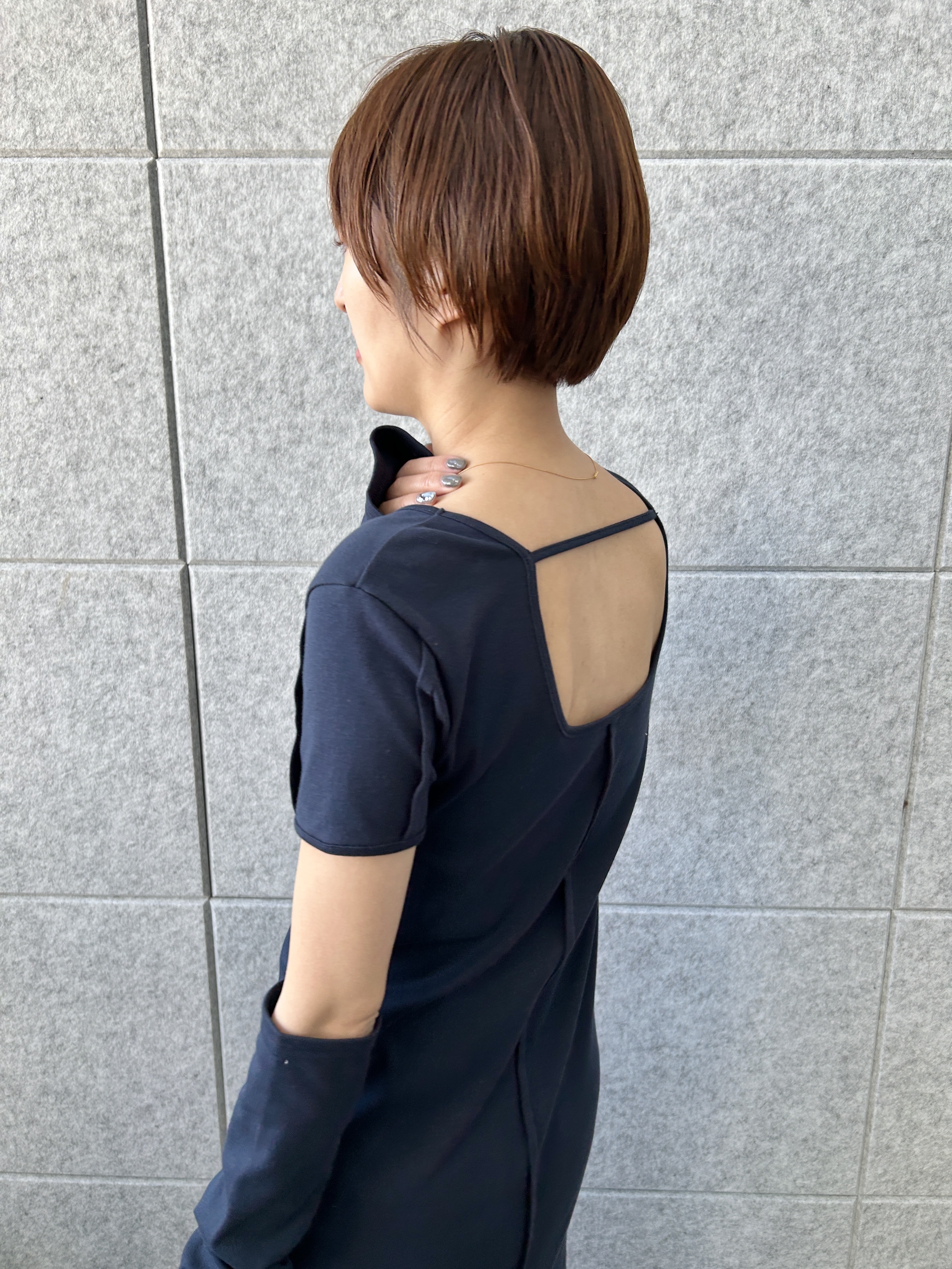 harunaさんの「CODE A｜arm cover square neck dress」を使ったコーディネート