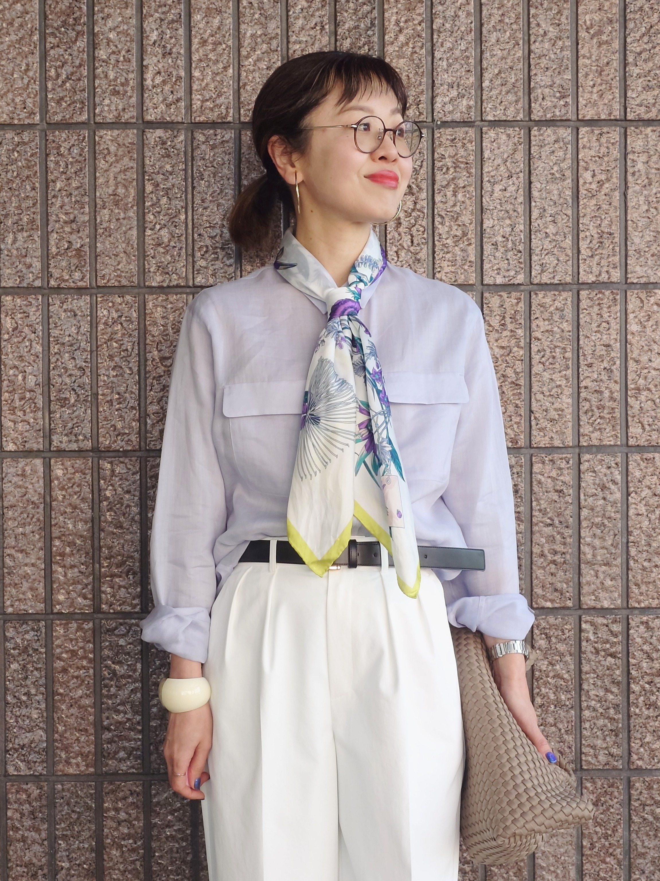 MUTSUKOさんの「UNTITLED｜【接触冷感】ドライタッチシャツ」を使ったコーディネート
