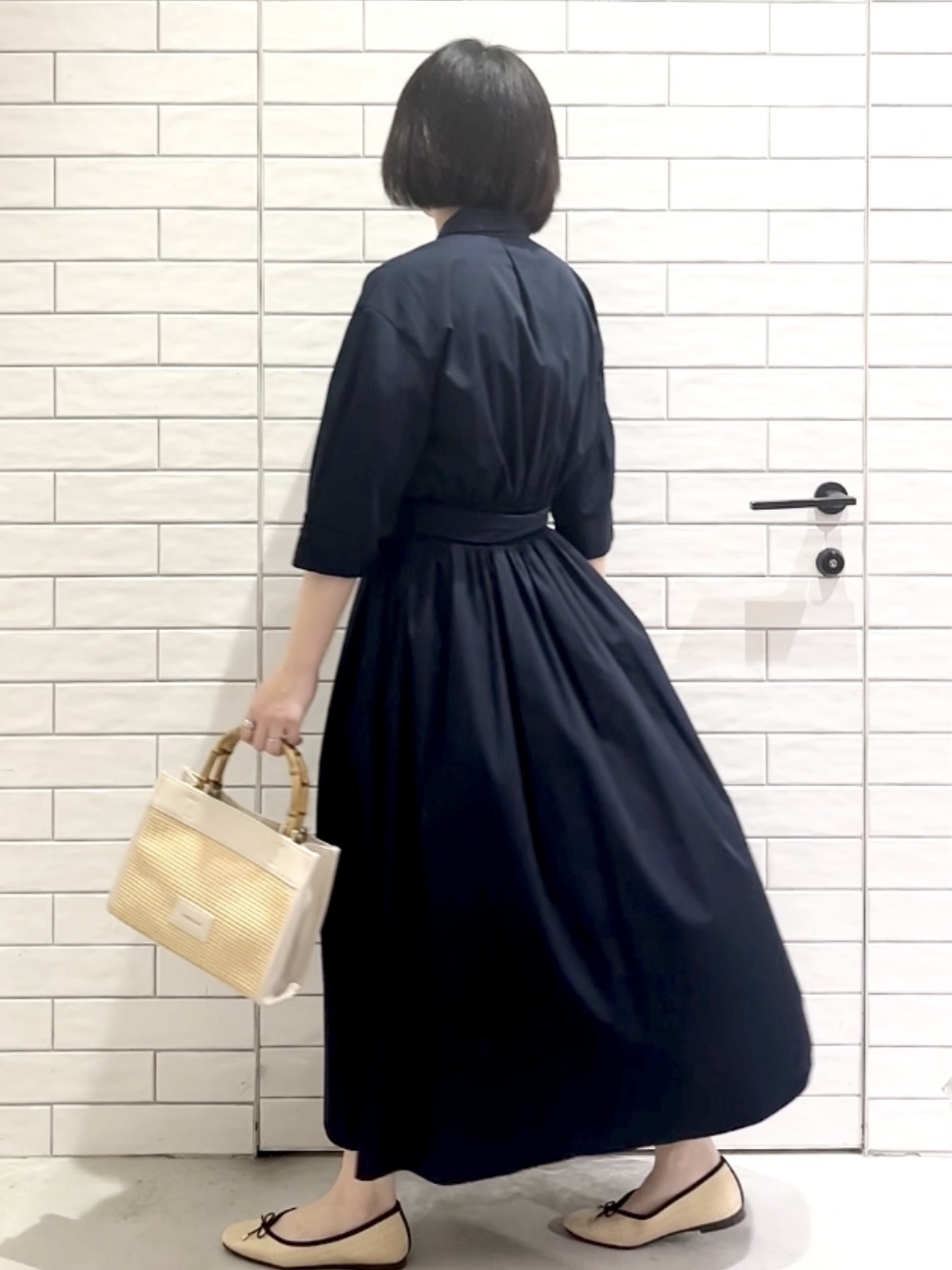 しおりさんの「OPAQUE.CLIP｜リボンベルト付きシャツワンピース【洗濯機OK／防シワ加工】」を使ったコーディネート