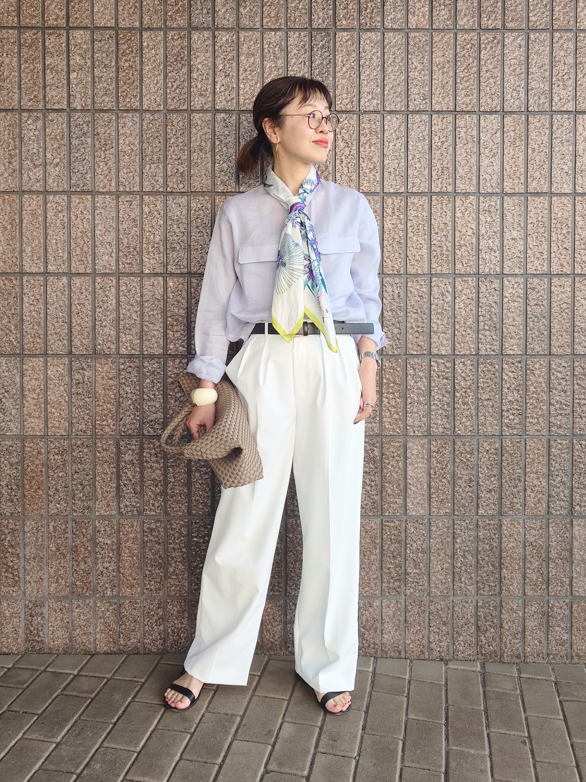 MUTSUKOさんの「UNTITLED｜【接触冷感】ドライタッチシャツ」を使ったコーディネート