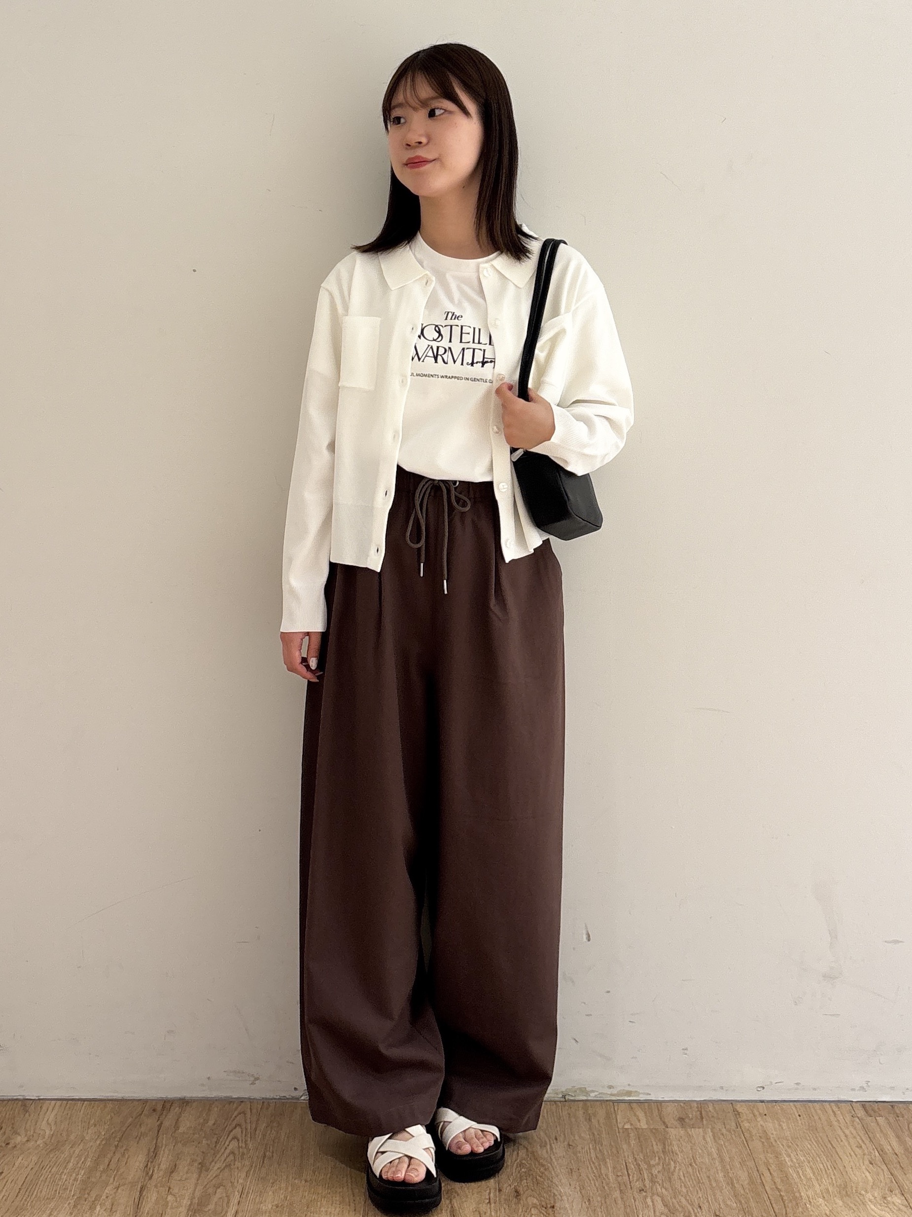 mireiさんの「OPAQUE.CLIP｜ポロ衿ニットカーディガン【洗濯機OK】」を使ったコーディネート
