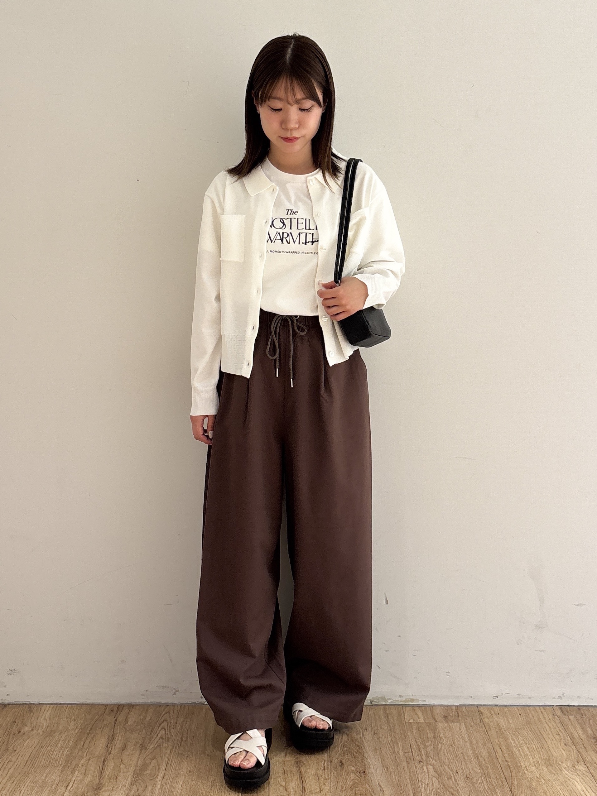 mireiさんの「OPAQUE.CLIP｜ポロ衿ニットカーディガン【洗濯機OK】」を使ったコーディネート