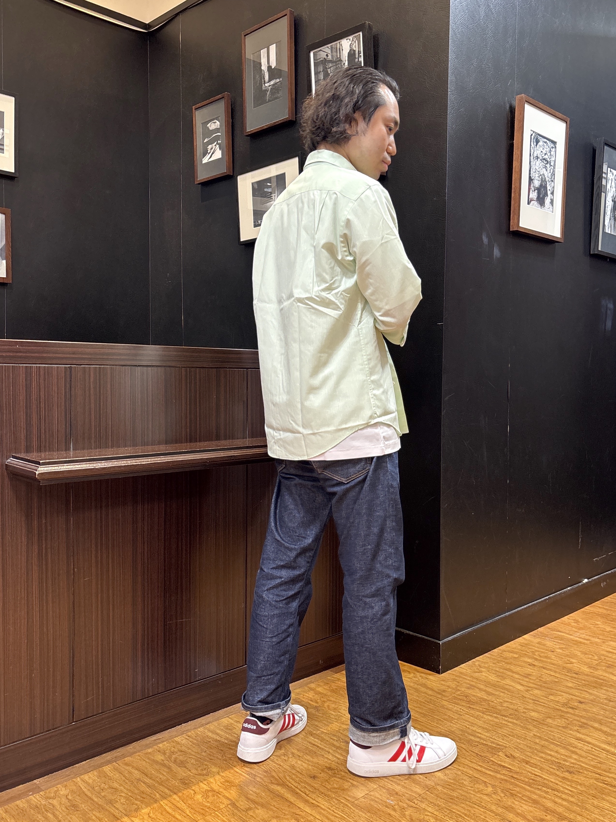 KEIさんの「TAKEO KIKUCHI｜【接触冷感】ハイブリッド リネン 七分袖シャツ」を使ったコーディネート