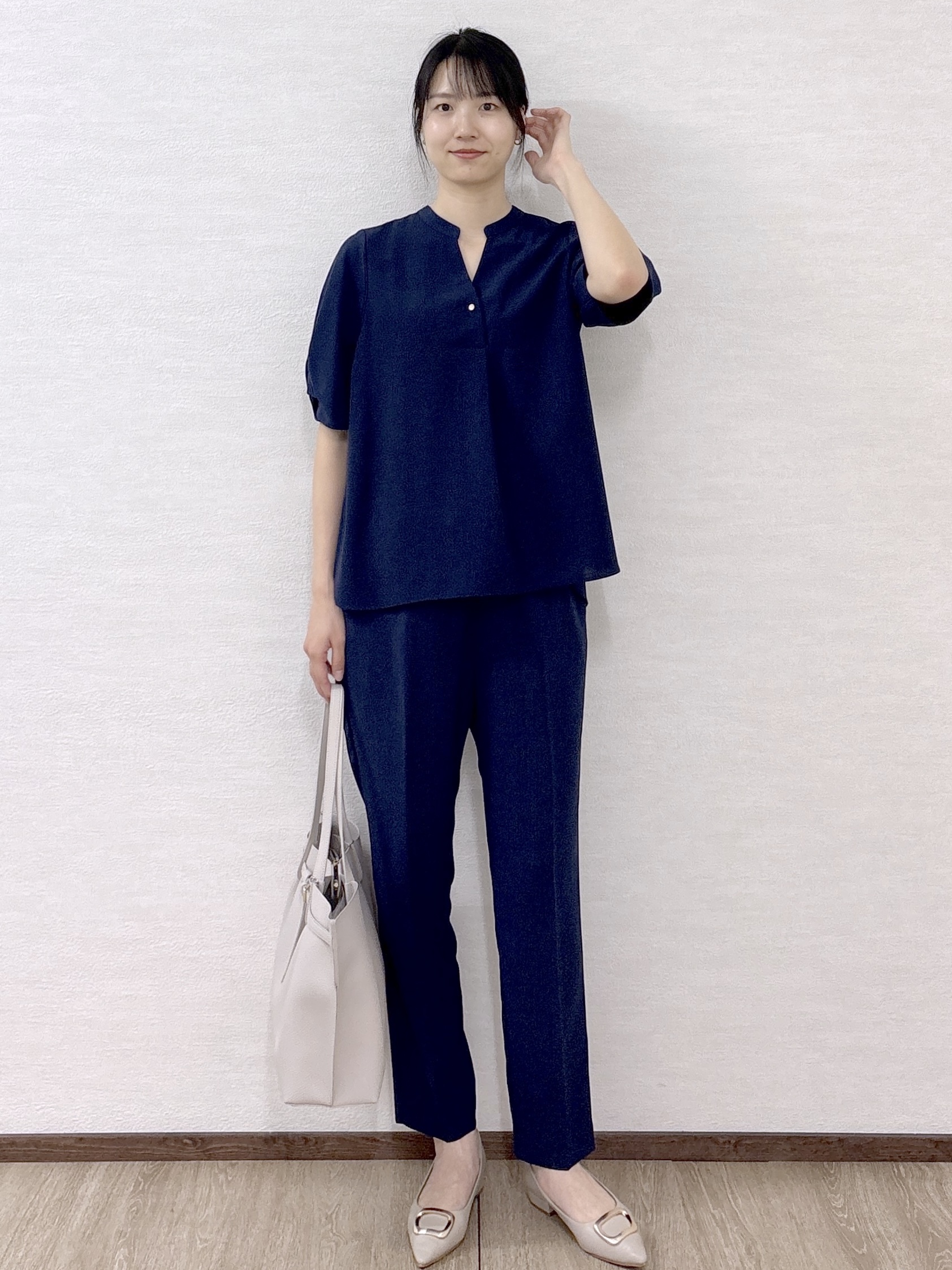 sachikoさんの「OPAQUE.CLIP｜【UV／接触冷感】ダブルブレストジャケット《防シワ加工／洗える》」を使ったコーディネート