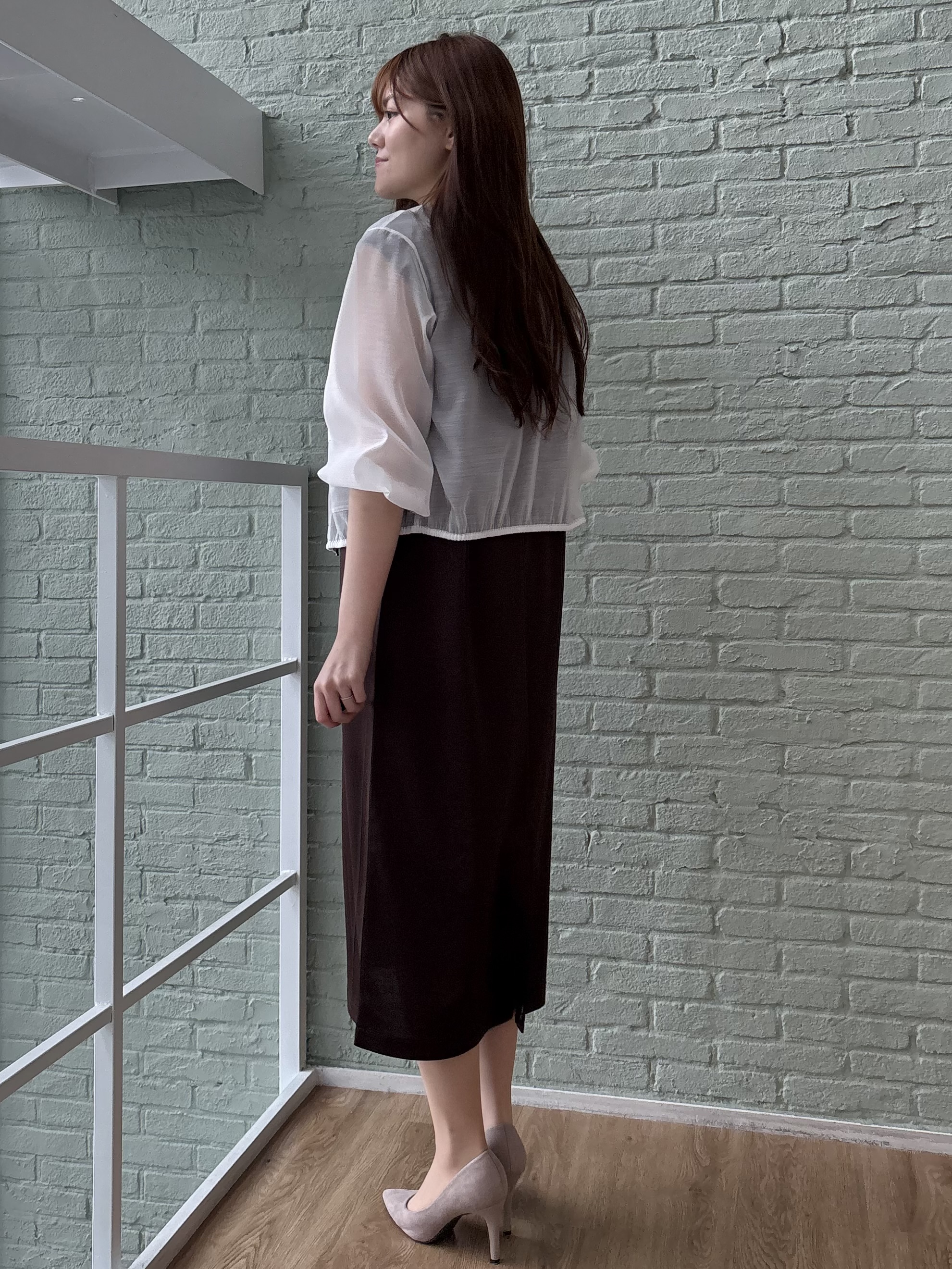 sayaさんの「COUP DE CHANCE｜【手洗い可/軽量】シアーブルゾン」を使ったコーディネート