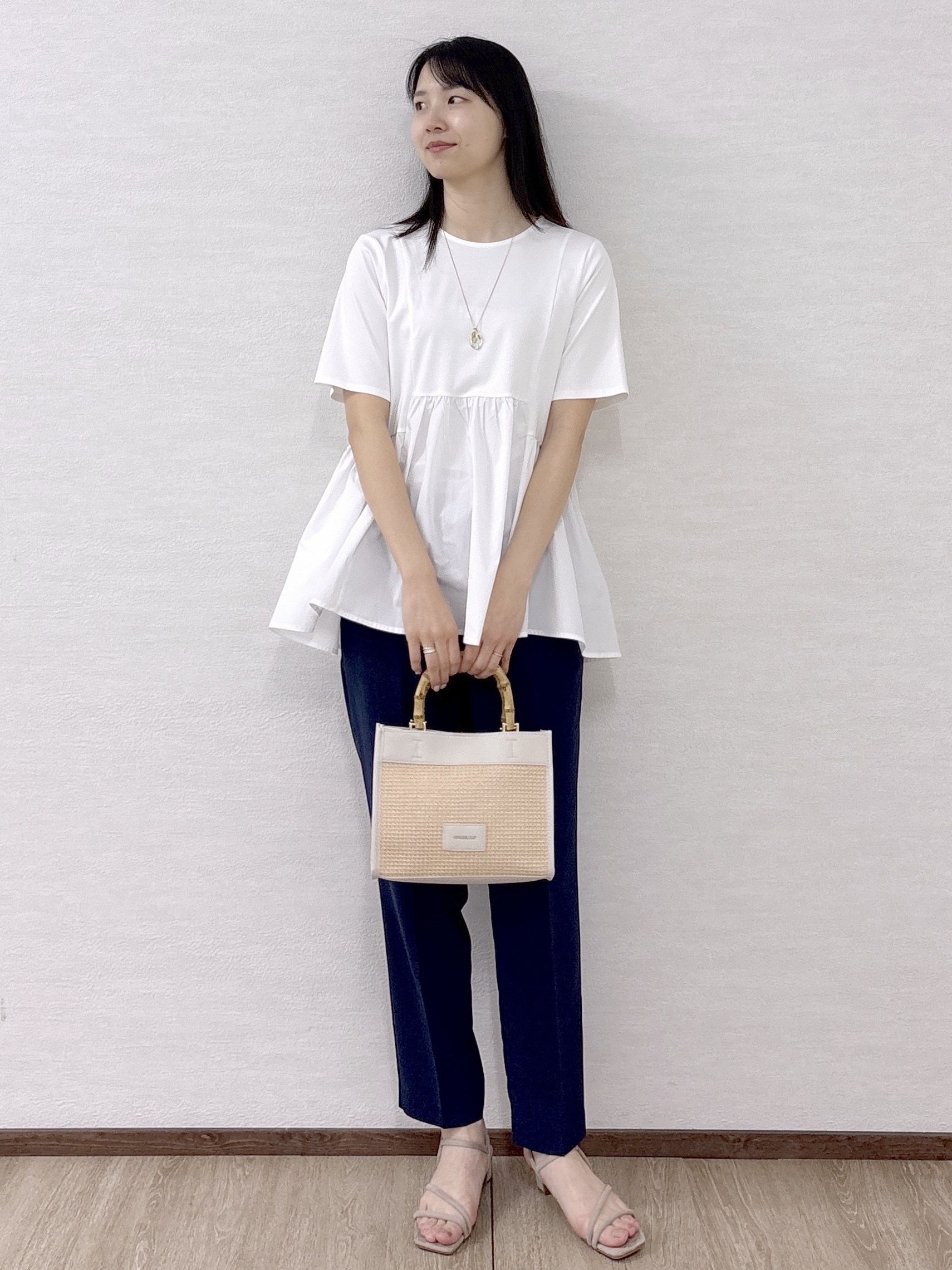 sachikoさんの「OPAQUE.CLIP｜ペプラムドッキングカットソー【洗濯機OK】」を使ったコーディネート