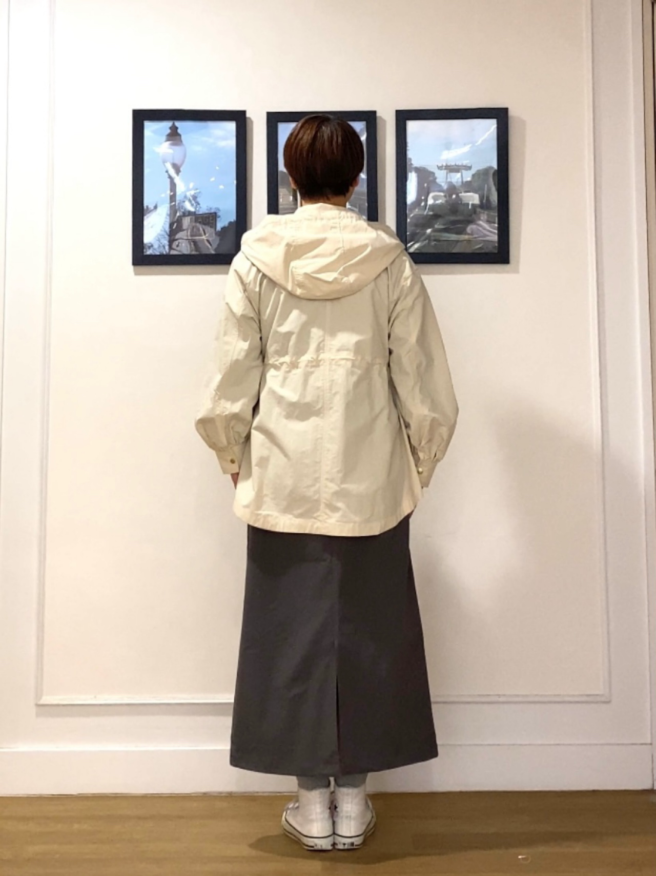 Hiroさんの「Dessin｜【撥水・洗える】フーデッドライトブルゾン」を使ったコーディネート