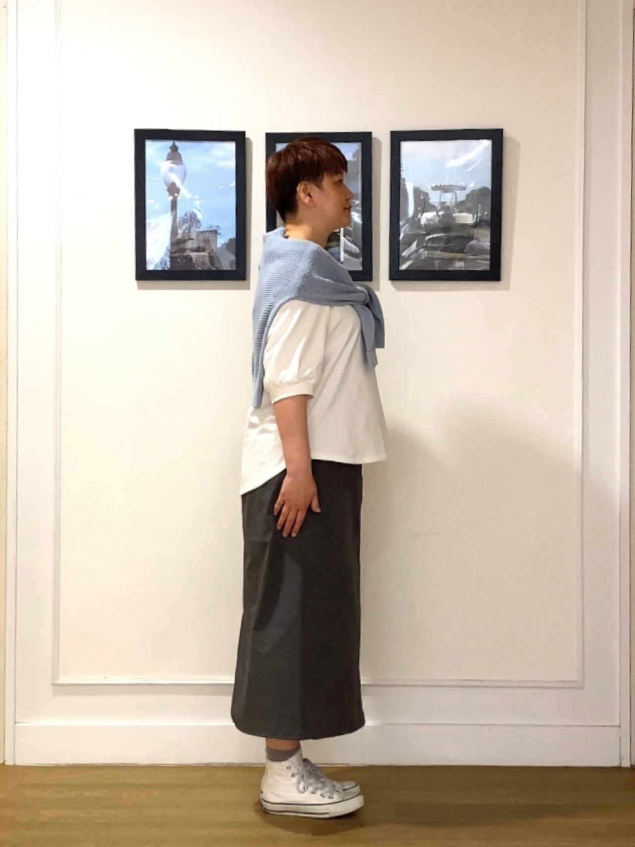 Hiroさんの「Dessin｜【洗える】コットンメッシュニットカーディガン」を使ったコーディネート