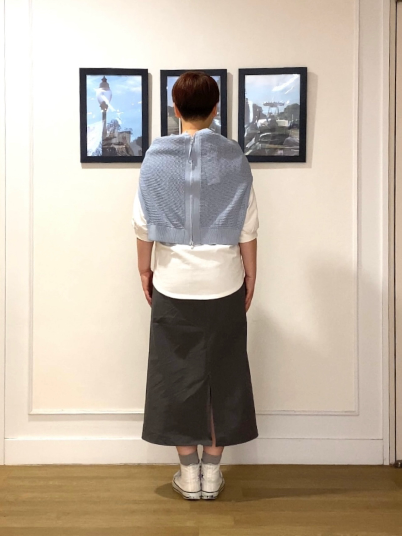 Hiroさんの「Dessin｜【洗える】コットンメッシュニットカーディガン」を使ったコーディネート
