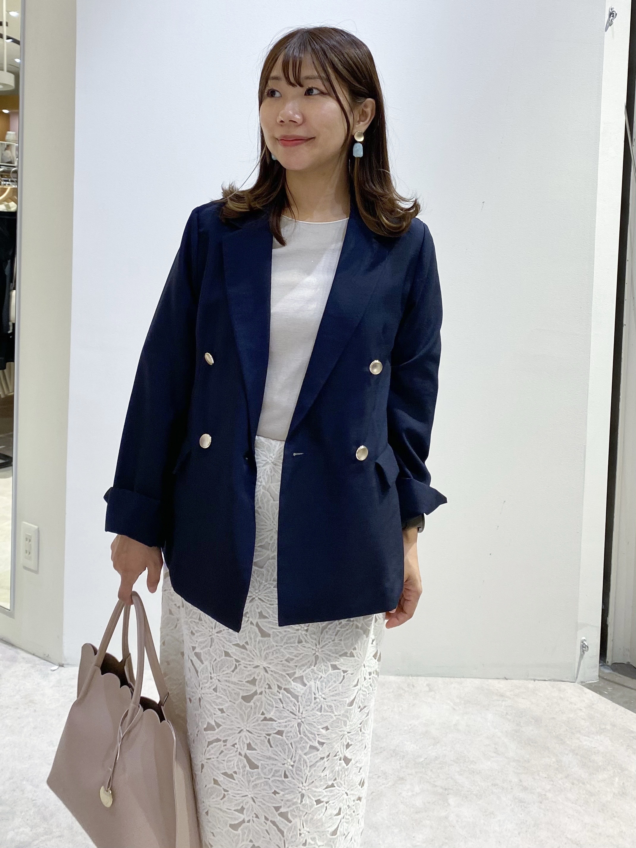 ちぃさんの「OPAQUE.CLIP｜《再入荷》ダブルブレストテーラードジャケット【接触冷感／吸水速乾／イージーアイロン／防シワ／洗濯機O」を使ったコーディネート