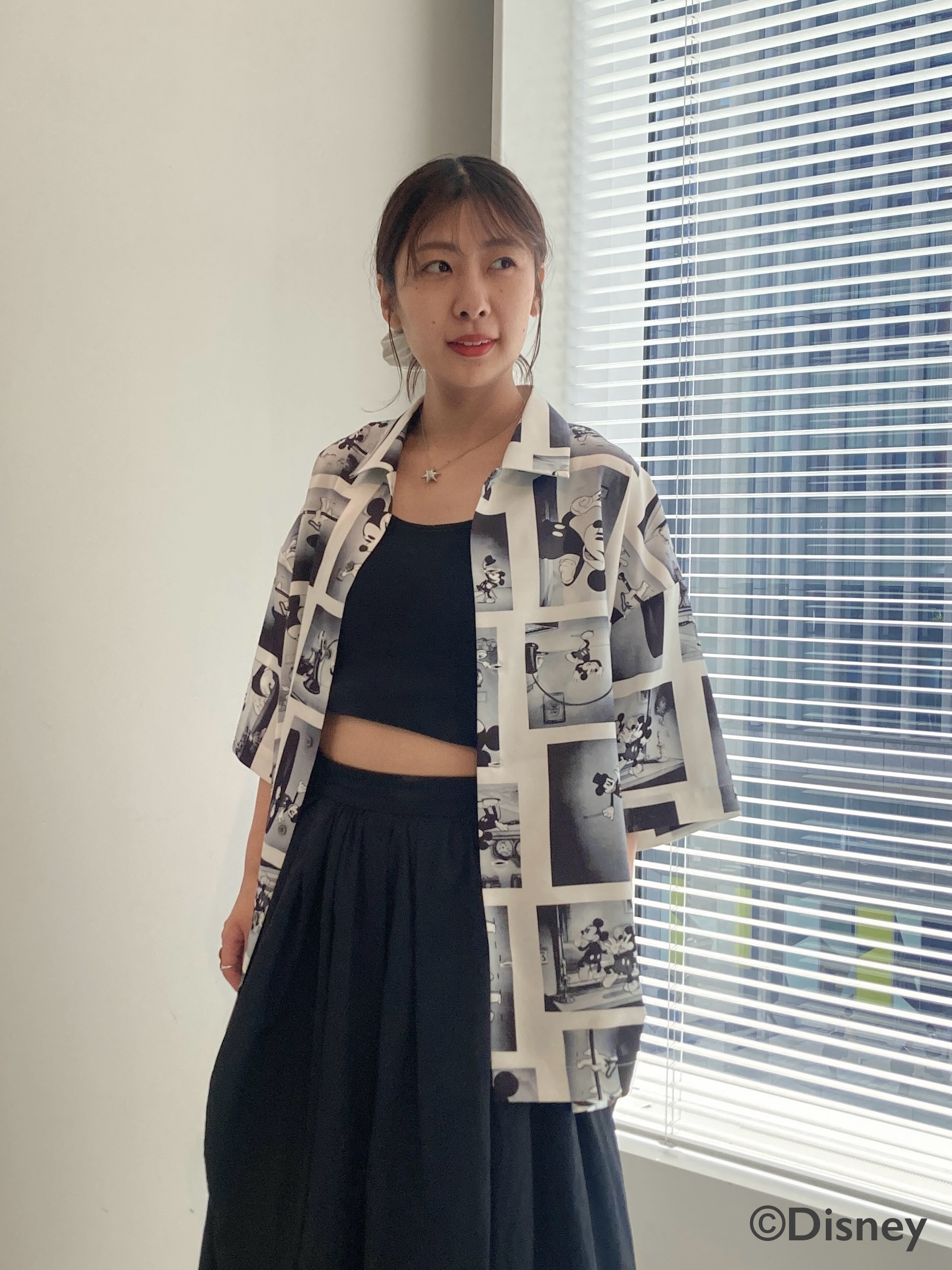 abeさんの「tk.TAKEO KIKUCHI｜Disney capsule collection 総柄シャツ」を使ったコーディネート