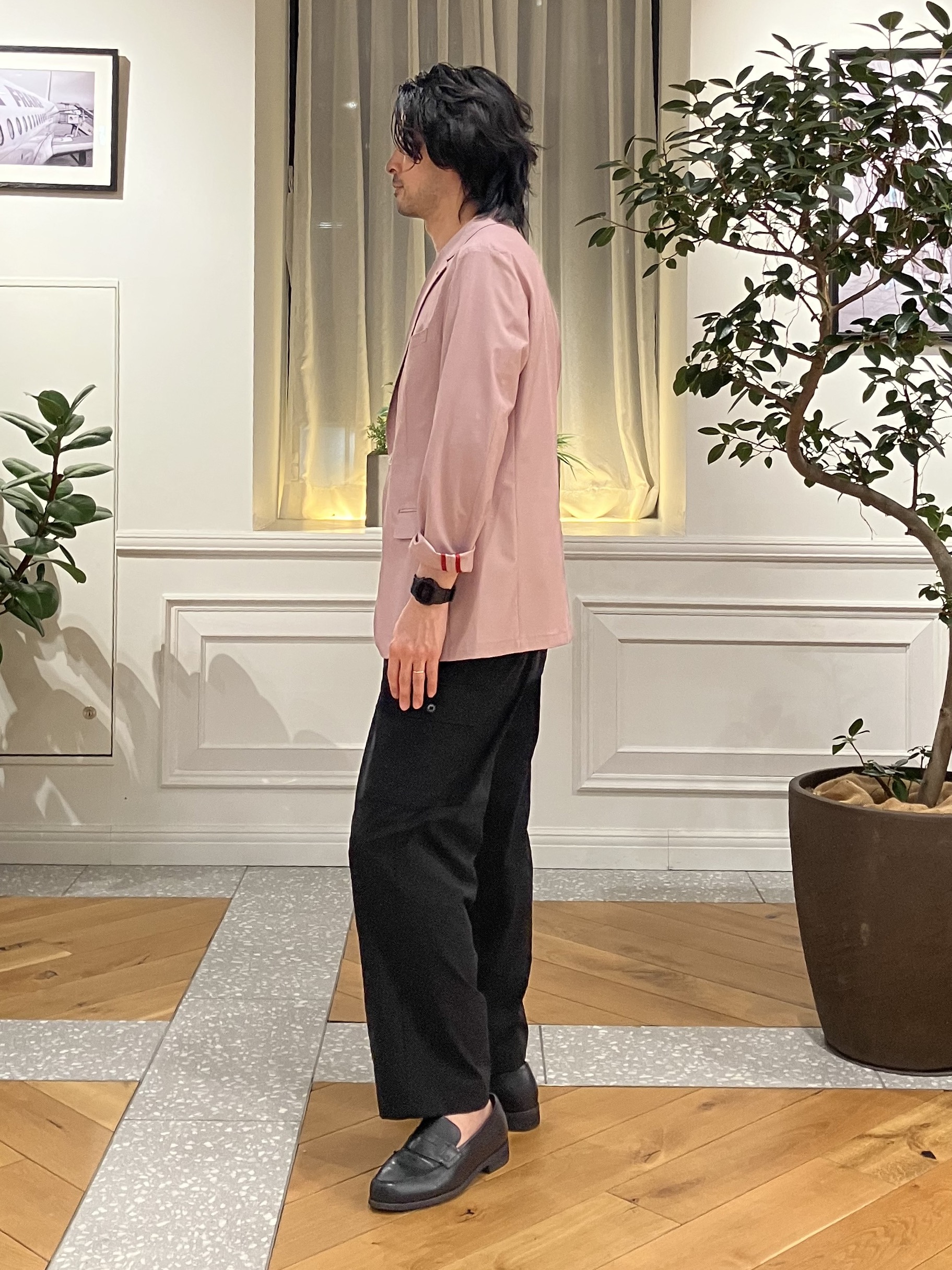 junyaさんの「DRESSTERIOR｜【セットアップ可/MonoMax4月号掲載/Safari5月号掲載】CARREMAN ストレッチジャ」を使ったコーディネート