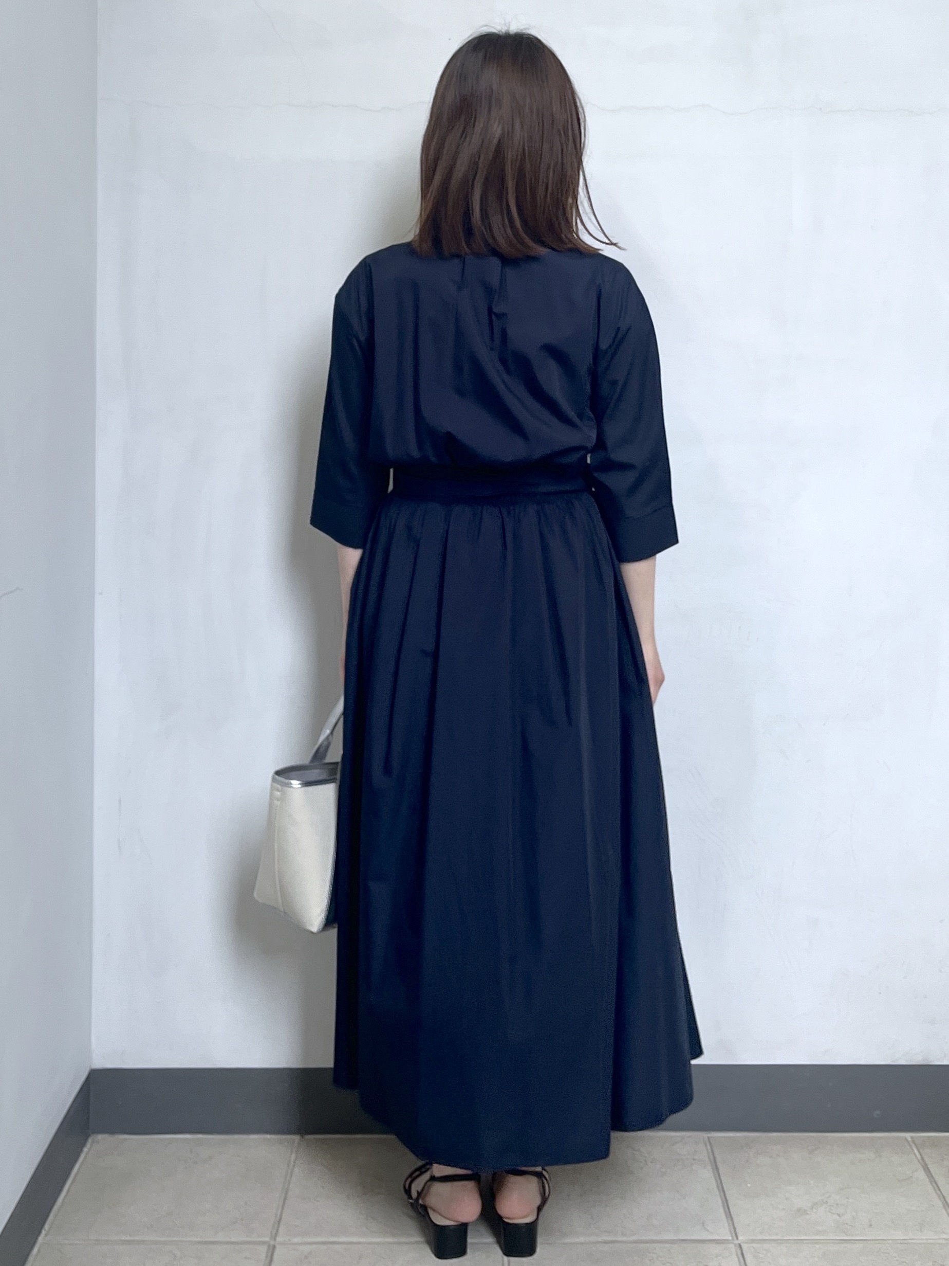mikiさんの「OPAQUE.CLIP｜リボンベルト付きシャツワンピース【洗濯機OK／防シワ加工】」を使ったコーディネート