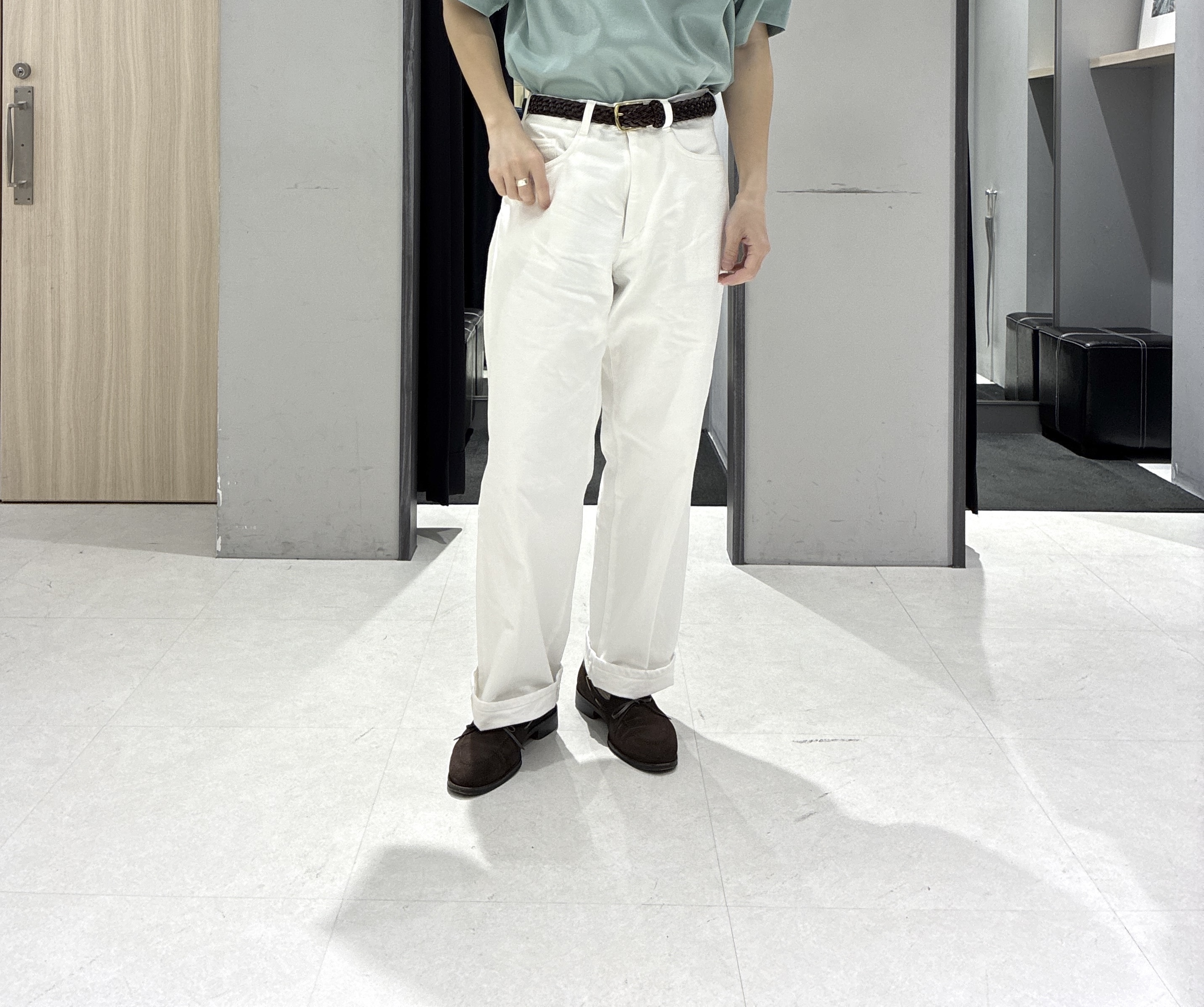 わいずみさんの「TAKEO KIKUCHI｜【抗菌防臭】COOL DOTS（R）ドビープリント ジャケット」を使ったコーディネート