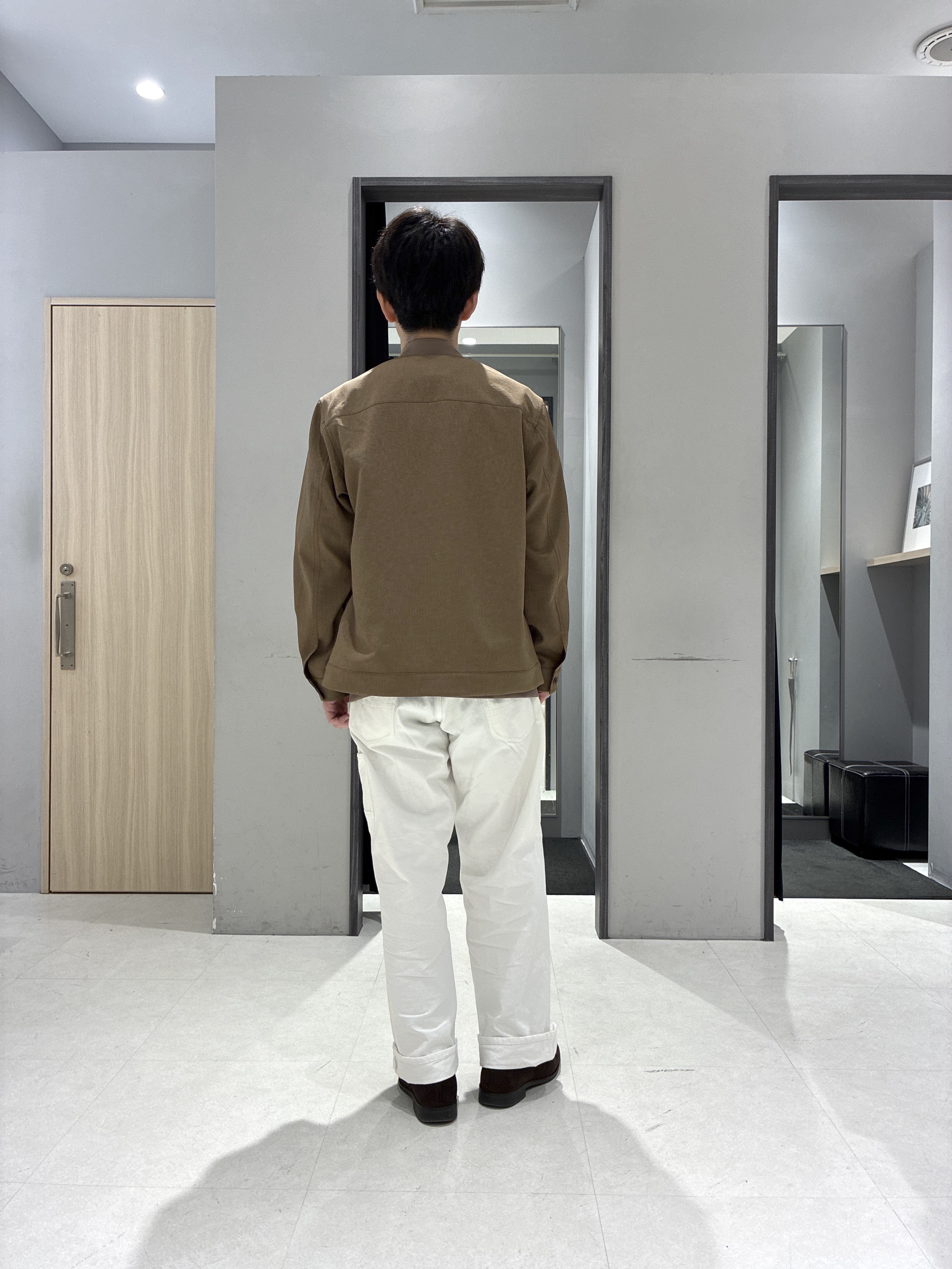 わいずみさんの「TAKEO KIKUCHI｜リネンライクカルゼ リブブルゾン」を使ったコーディネート