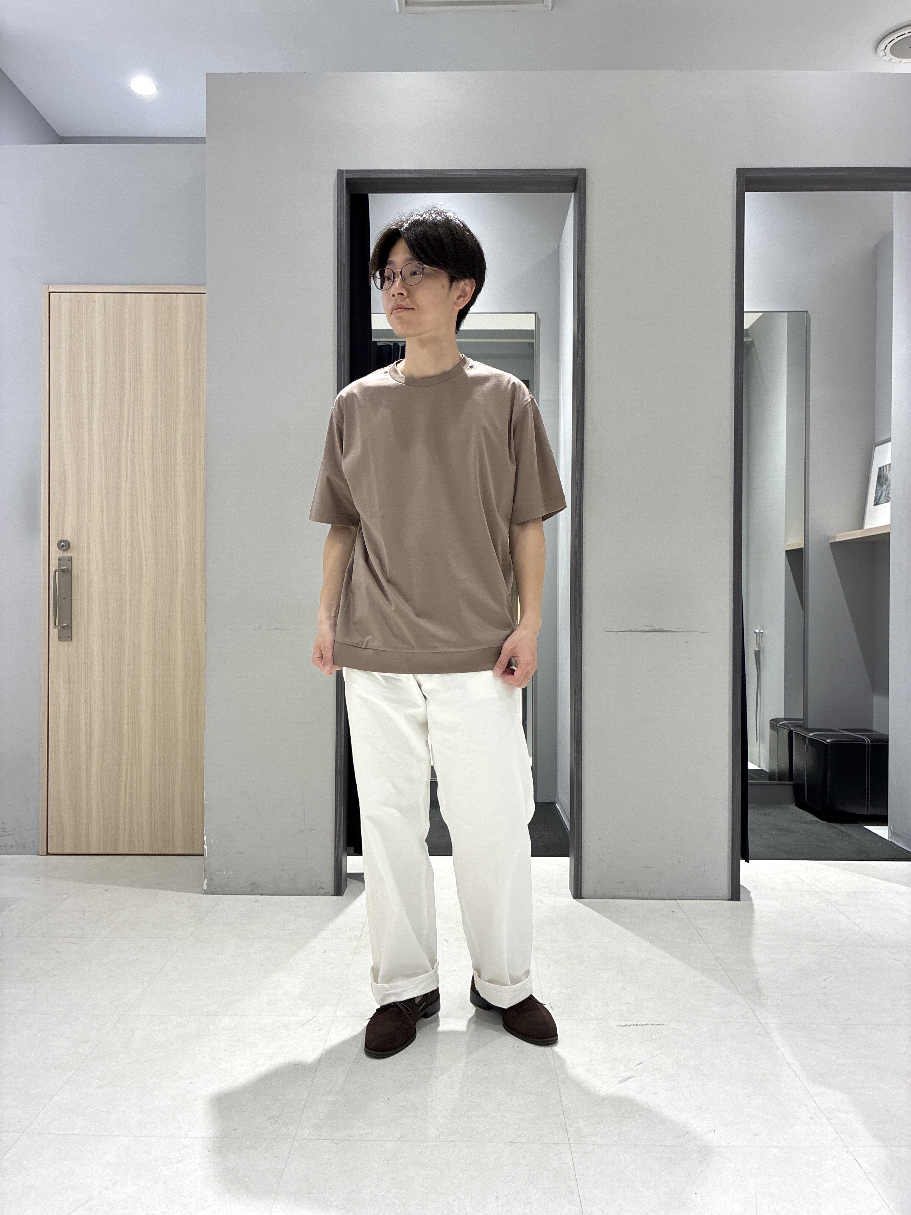 わいずみさんの「TAKEO KIKUCHI｜リネンライクカルゼ リブブルゾン」を使ったコーディネート