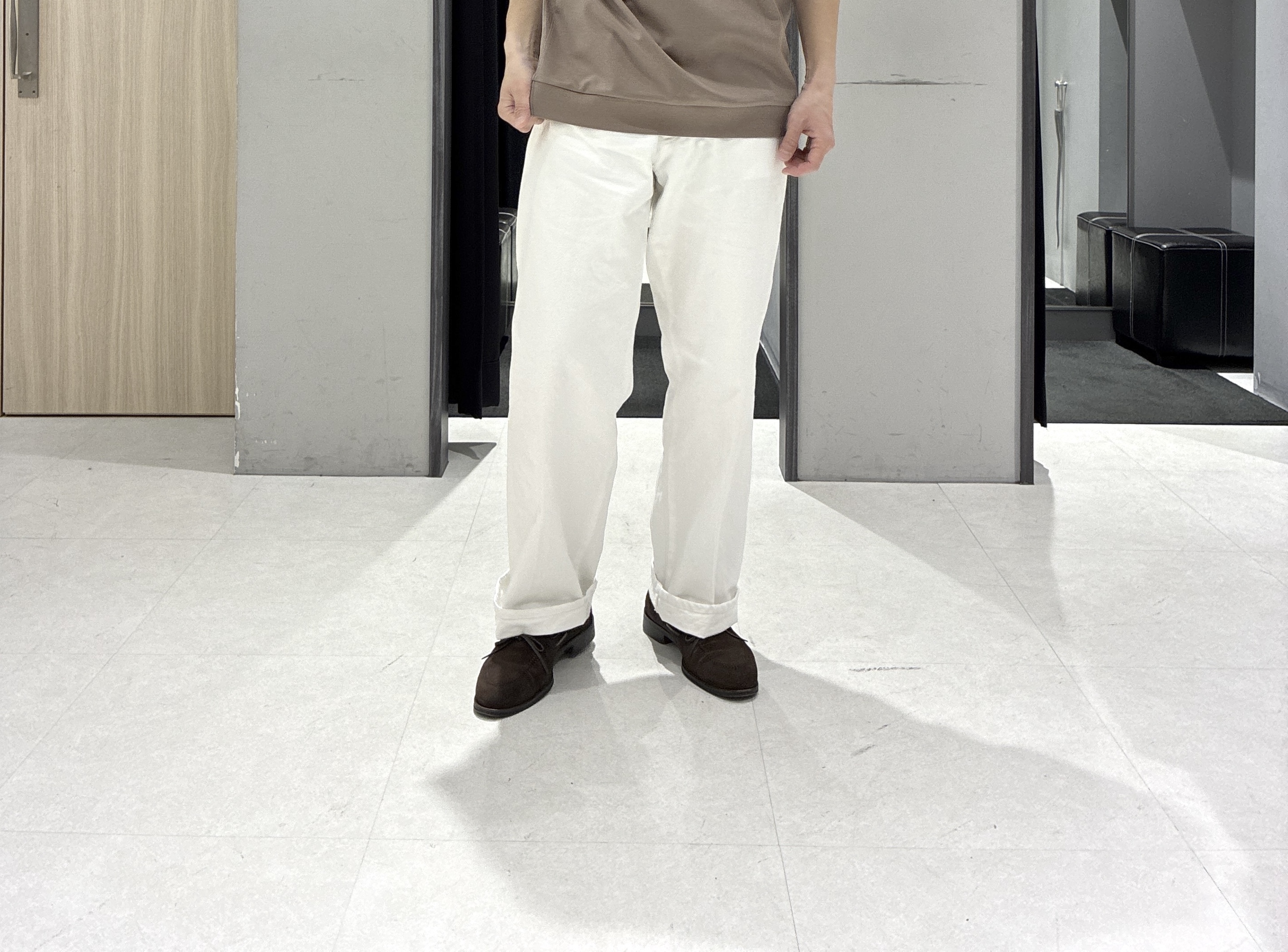 わいずみさんの「TAKEO KIKUCHI｜リネンライクカルゼ リブブルゾン」を使ったコーディネート