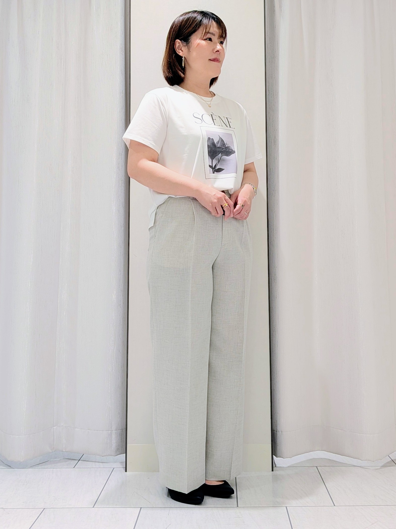 Onumaさんの「UNTITLED｜◆【さらりと快適/セットアップ可/UV/接触冷感】スラブカラーレスジャケット」を使ったコーディネート