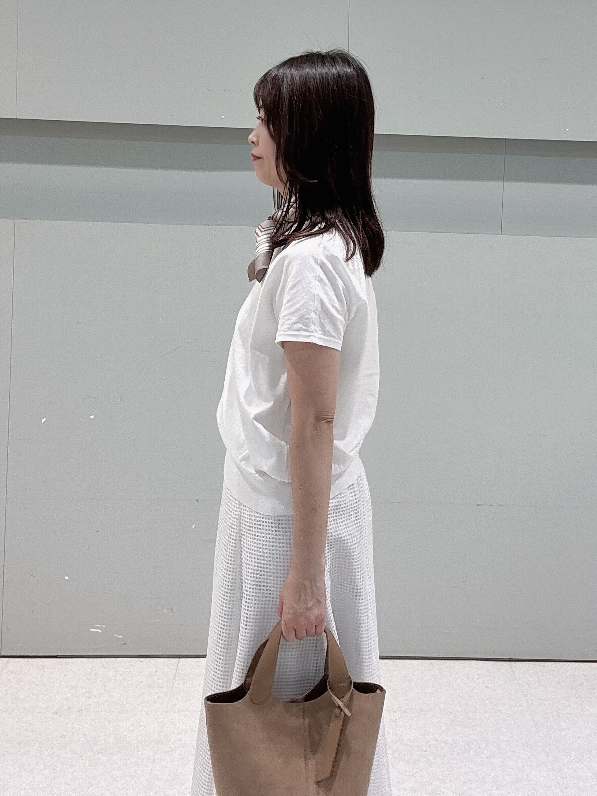 makiさんの「UNTITLED｜【9色展開/アンサンブル可/洗える】コットンベーシックニット」を使ったコーディネート