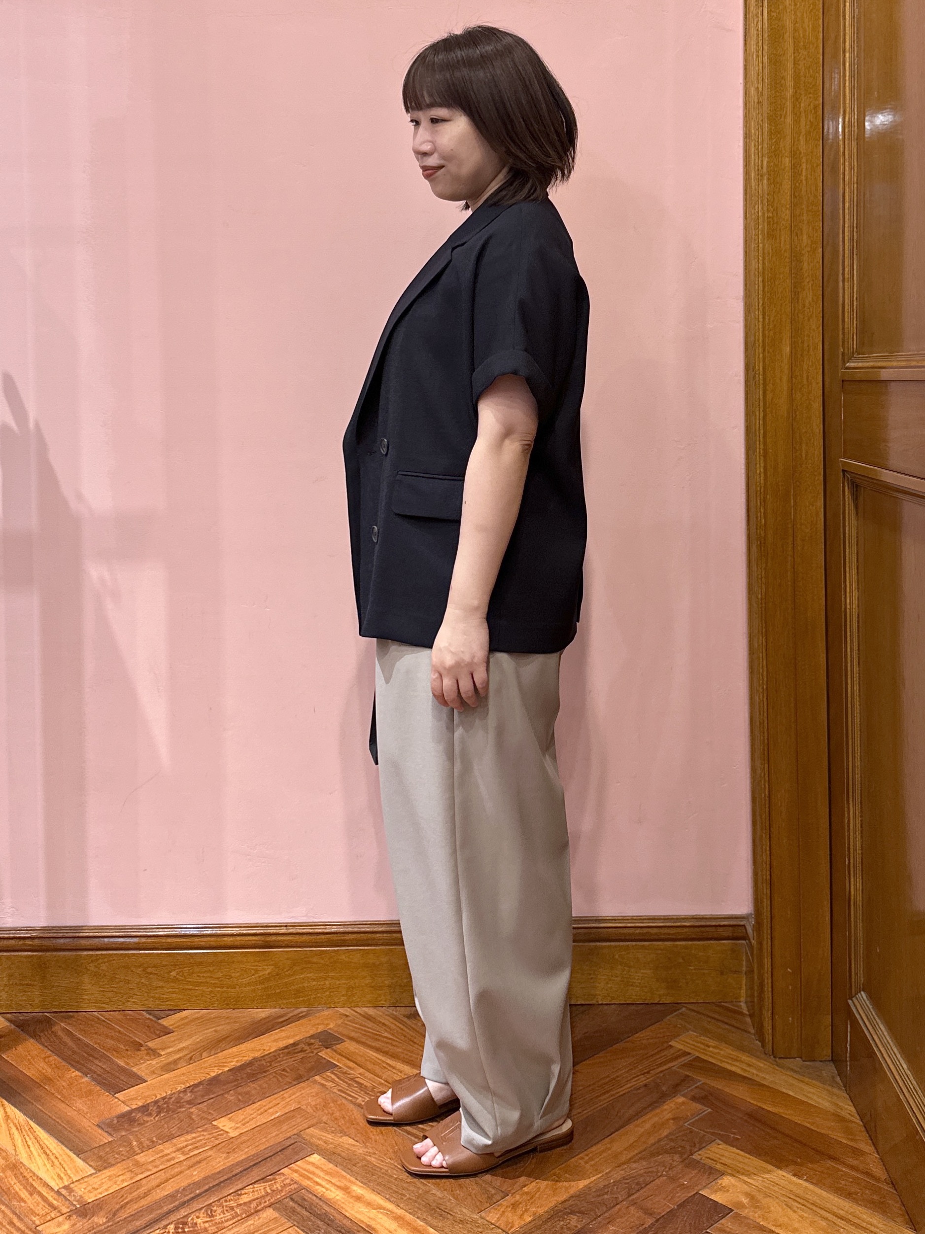 komatsuさんの「DRESSTERIOR｜【セットアップ可/UVカット/接触冷感/吸水速乾】ウォッシャブル リネンライクドルマンジャケット」を使ったコーディネート