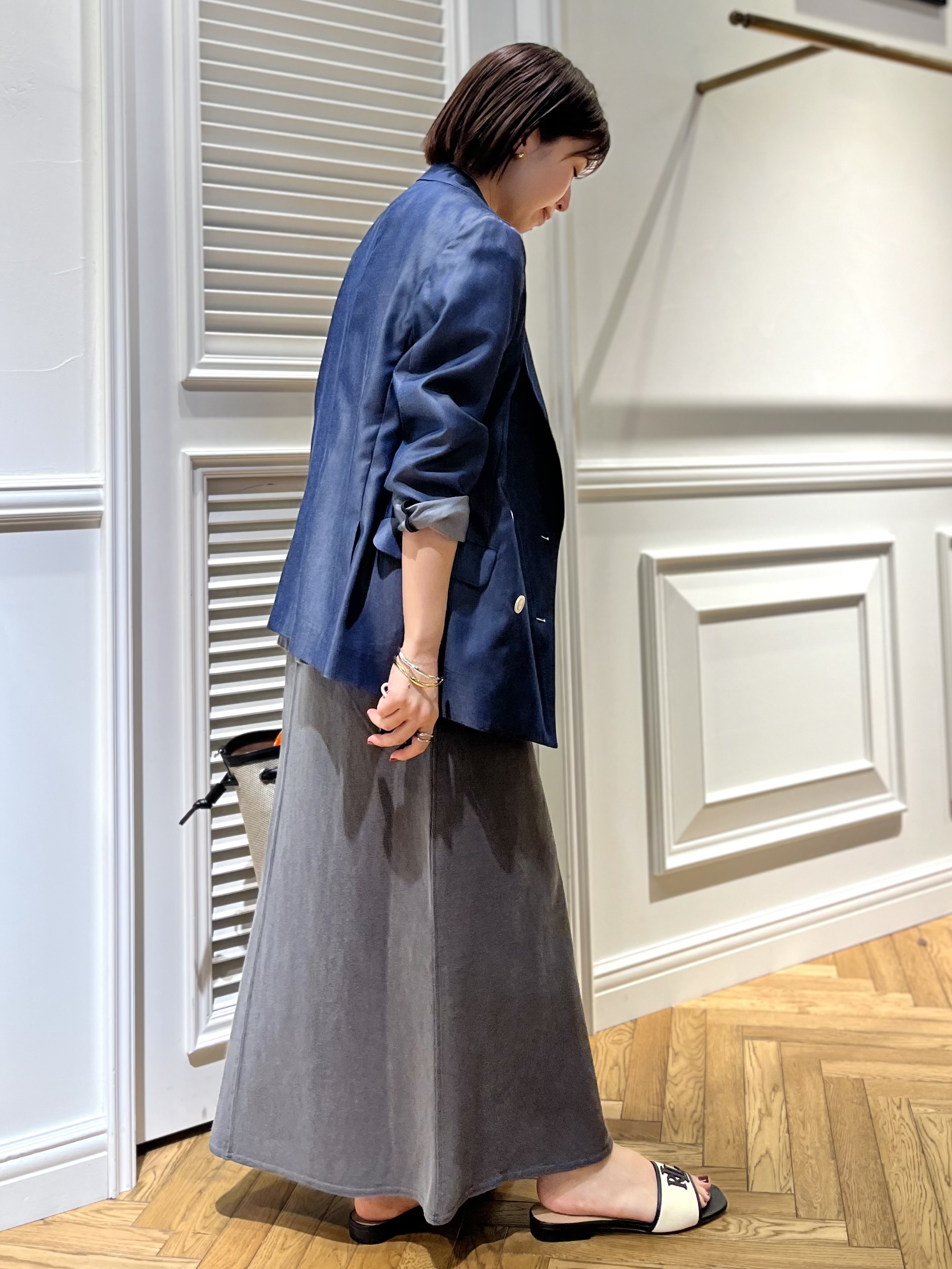 つじ まこさんの「DRESSTERIOR｜【otonaMUSE5月号掲載/セットアップ可】テンセルデニムダブルジャケット」を使ったコーディネート