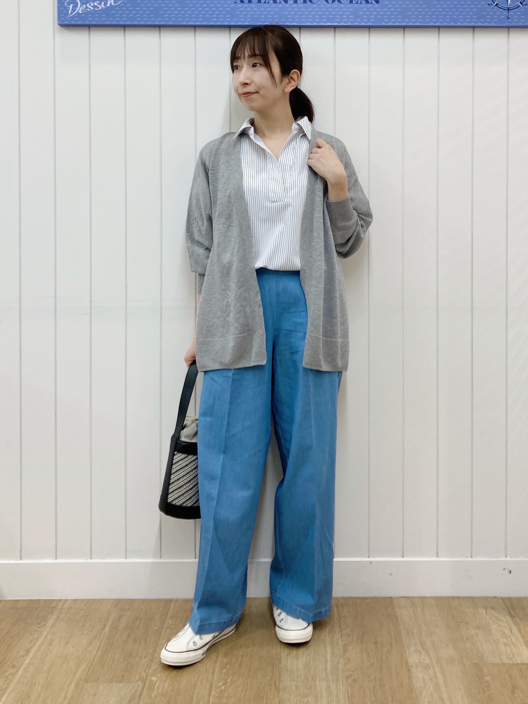 yoshiさんの「Dessin｜【洗える】スキッパーシャツブラウス」を使ったコーディネート