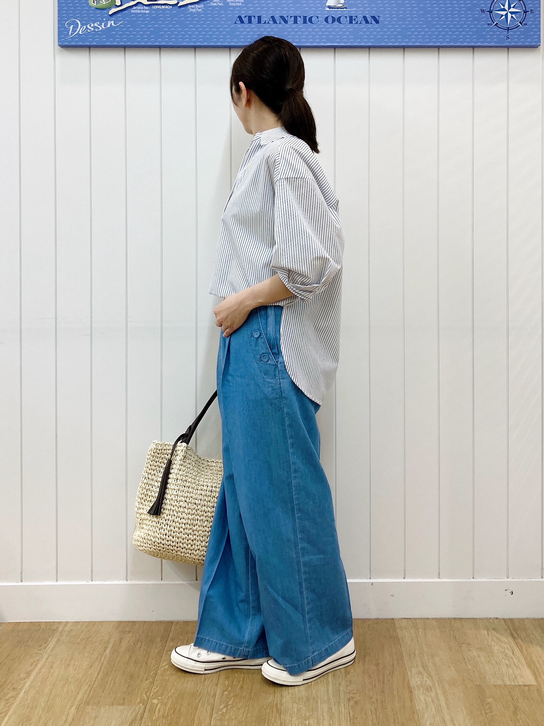 yoshiさんの「Dessin｜【洗える】スキッパーシャツブラウス」を使ったコーディネート