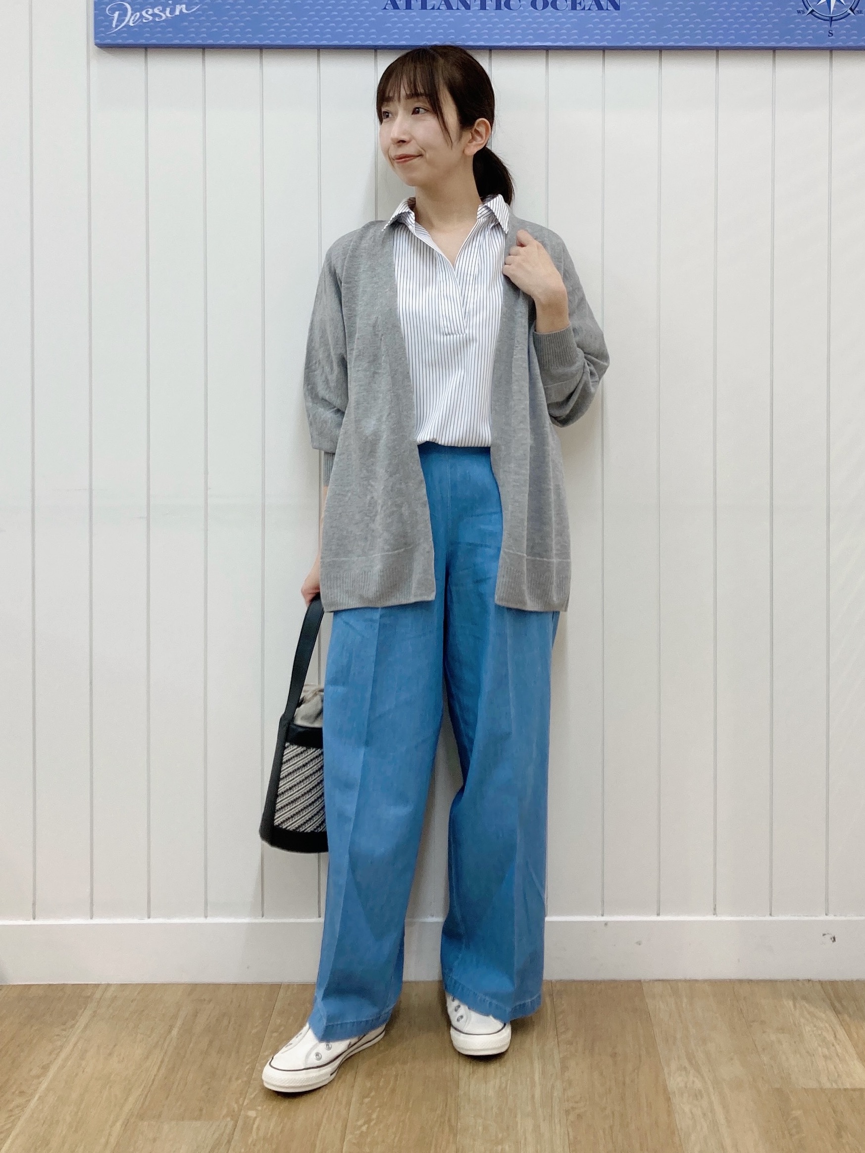 yoshiさんの「Dessin｜【洗える】スキッパーシャツブラウス」を使ったコーディネート