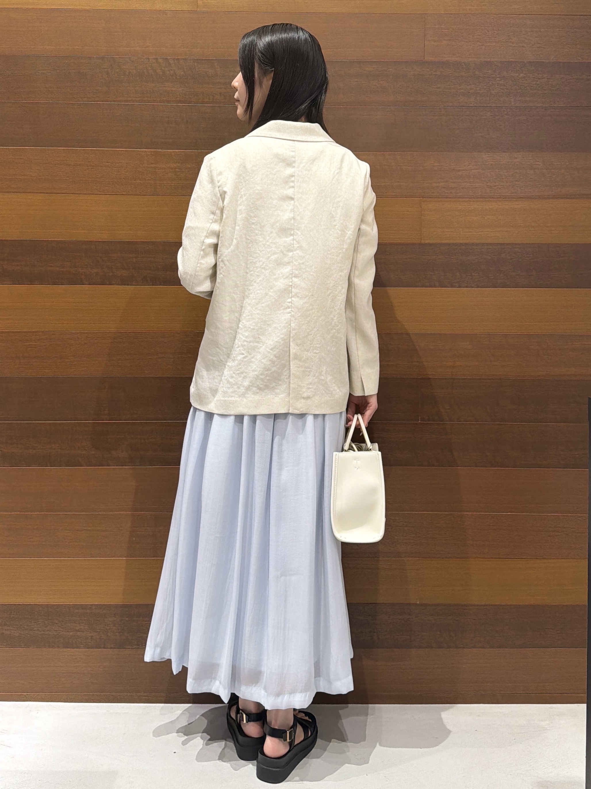 さやさんの「OPAQUE.CLIP｜【UV／接触冷感】ダブルブレストジャケット《防シワ加工／洗える》」を使ったコーディネート
