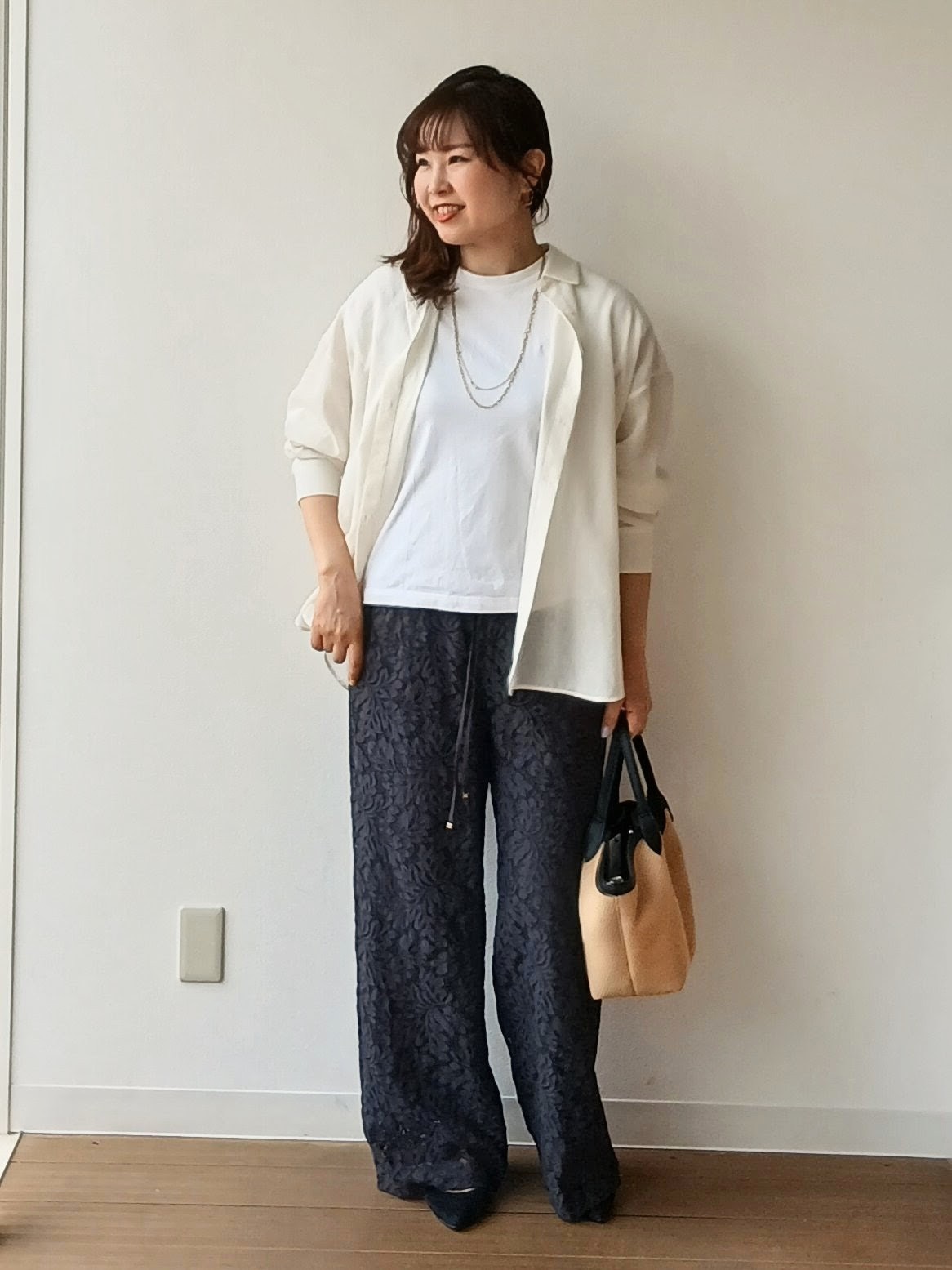 なみきさんの「UNTITLED｜◆【2WAY/マシンウォッシャブル】カシュクールデザインシャツ」を使ったコーディネート