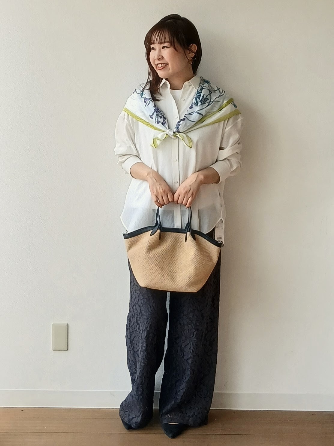 なみきさんの「UNTITLED｜◆【2WAY/マシンウォッシャブル】カシュクールデザインシャツ」を使ったコーディネート