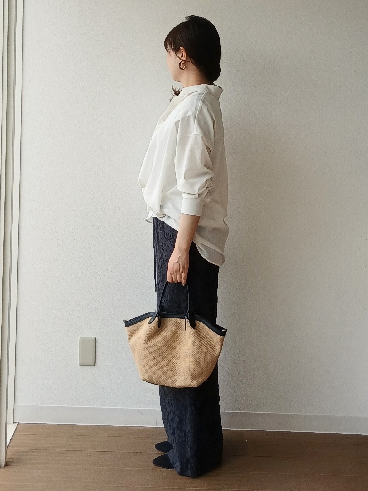 なみきさんの「UNTITLED｜◆【2WAY/マシンウォッシャブル】カシュクールデザインシャツ」を使ったコーディネート