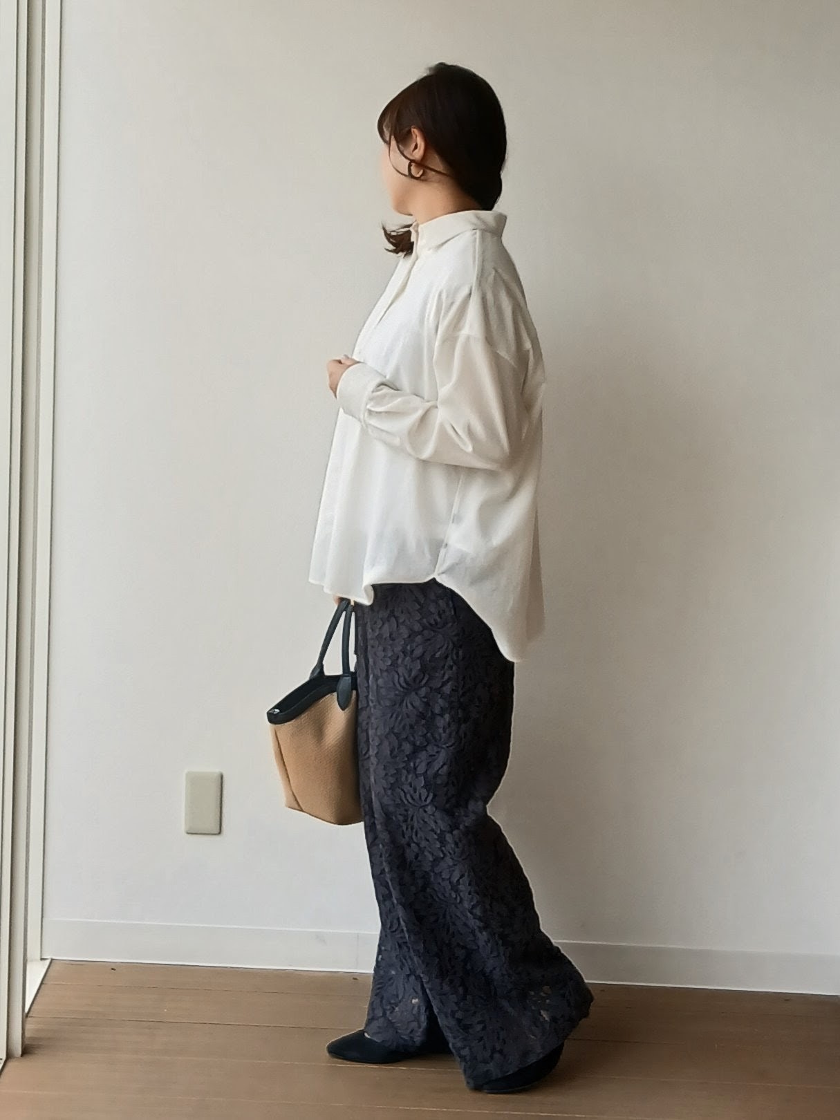 なみきさんの「UNTITLED｜◆【2WAY/マシンウォッシャブル】カシュクールデザインシャツ」を使ったコーディネート
