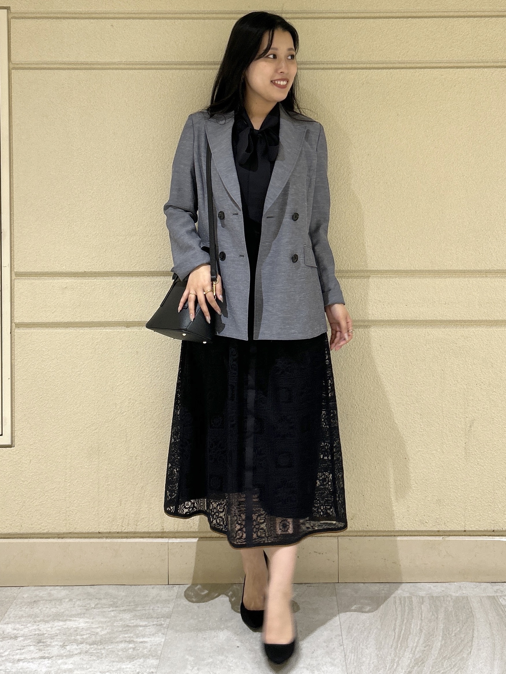 Momokaさんの「COUP DE CHANCE｜【手洗い可/日本製】ダブルジャケット」を使ったコーディネート
