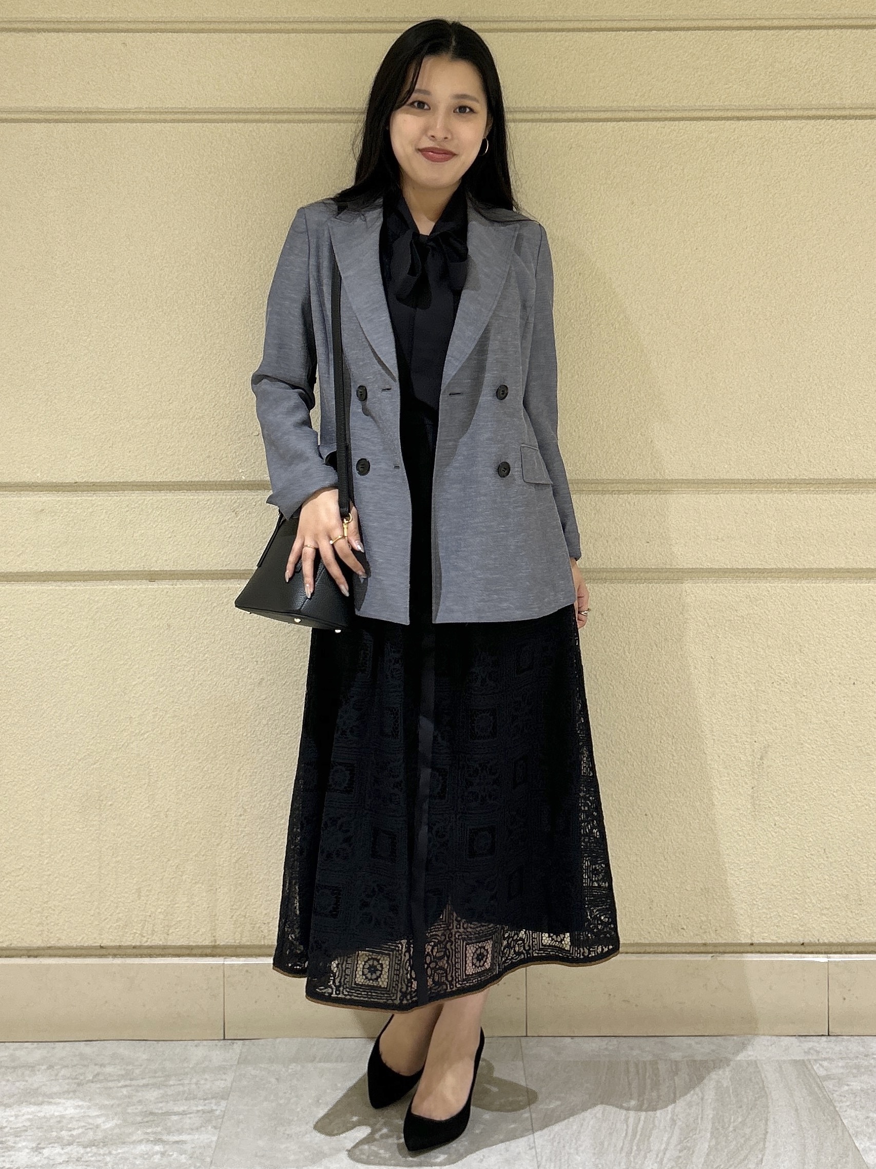Momokaさんの「COUP DE CHANCE｜【手洗い可/日本製】ダブルジャケット」を使ったコーディネート