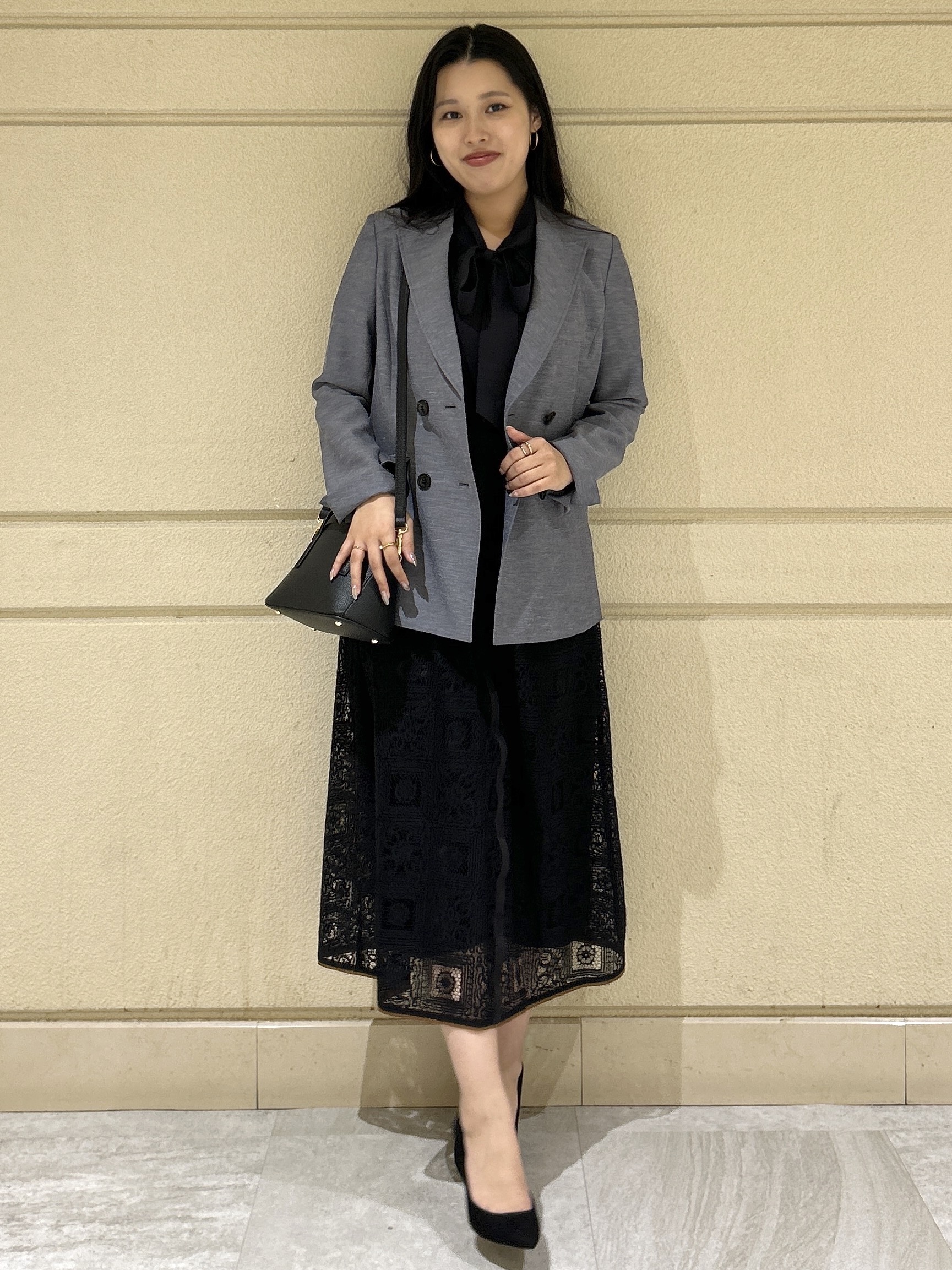 Momokaさんの「COUP DE CHANCE｜【手洗い可/日本製】ダブルジャケット」を使ったコーディネート