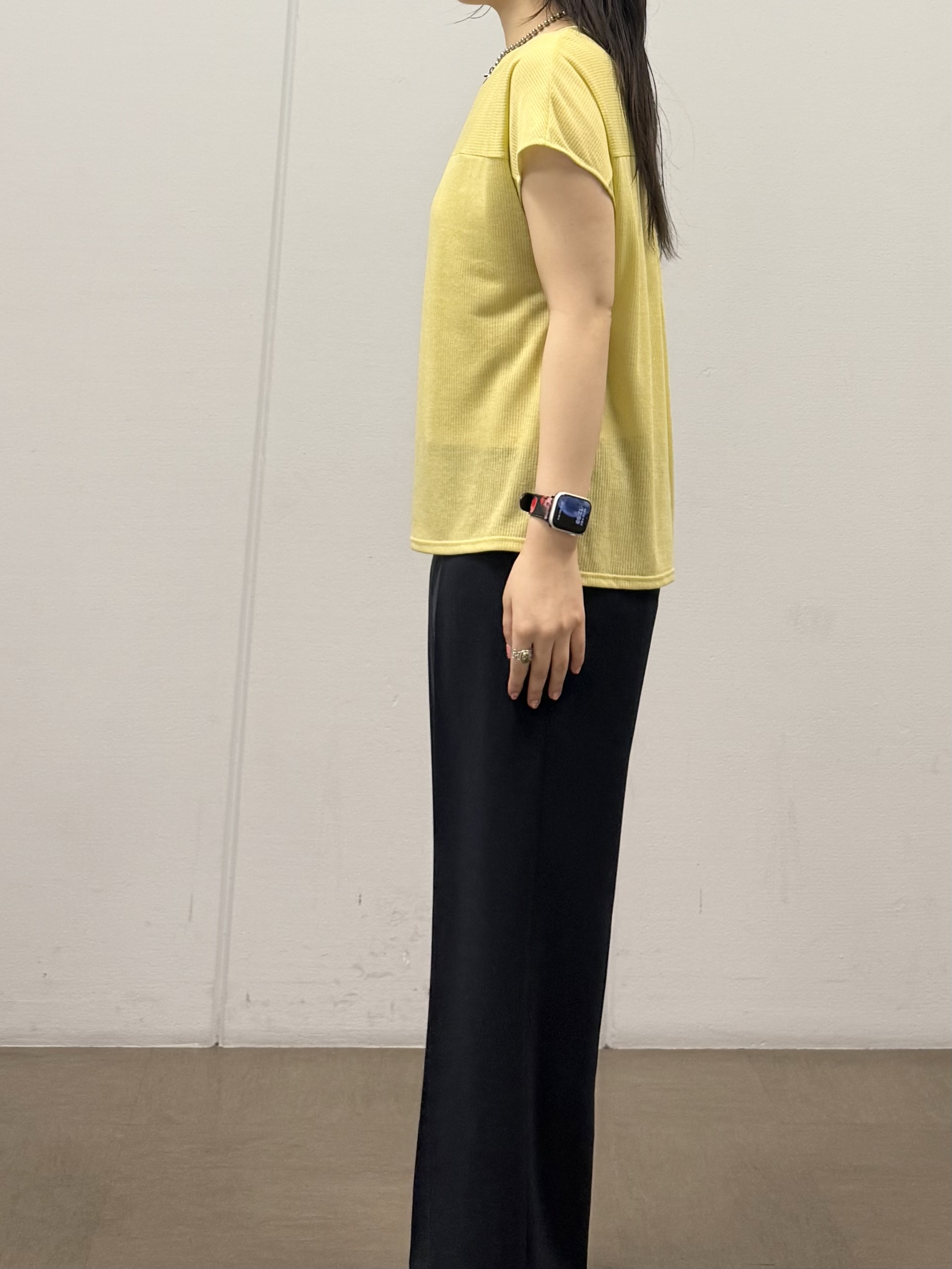 mizukiさんの「INDIVI｜【洗える／アンサンブル可能】シアースストライプトップス」を使ったコーディネート
