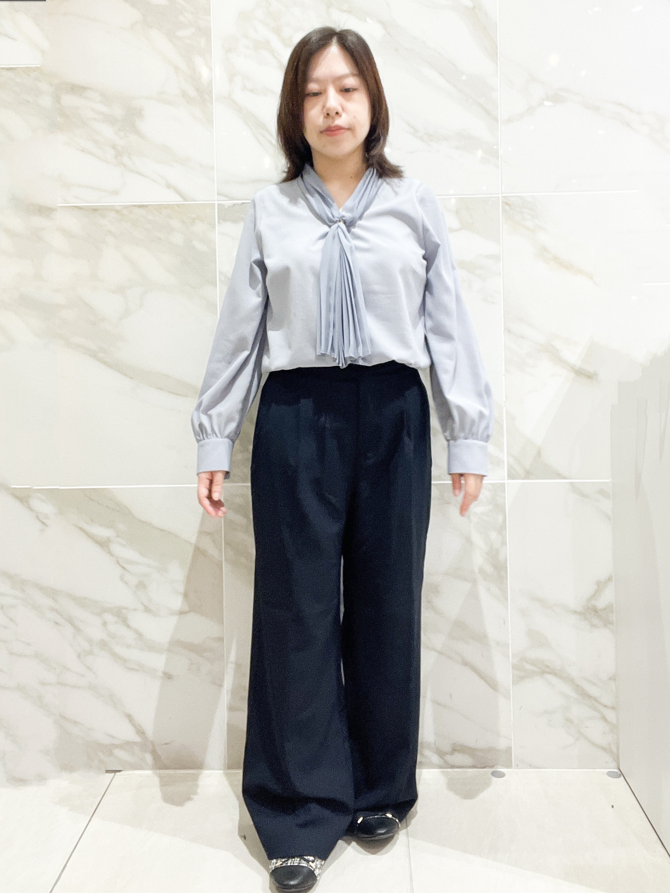 ayuさんの「index｜《再入荷》ダブルブレストテーラードジャケット【接触冷感／吸水速乾／イージーアイロン／防シワ／洗濯機O」を使ったコーディネート